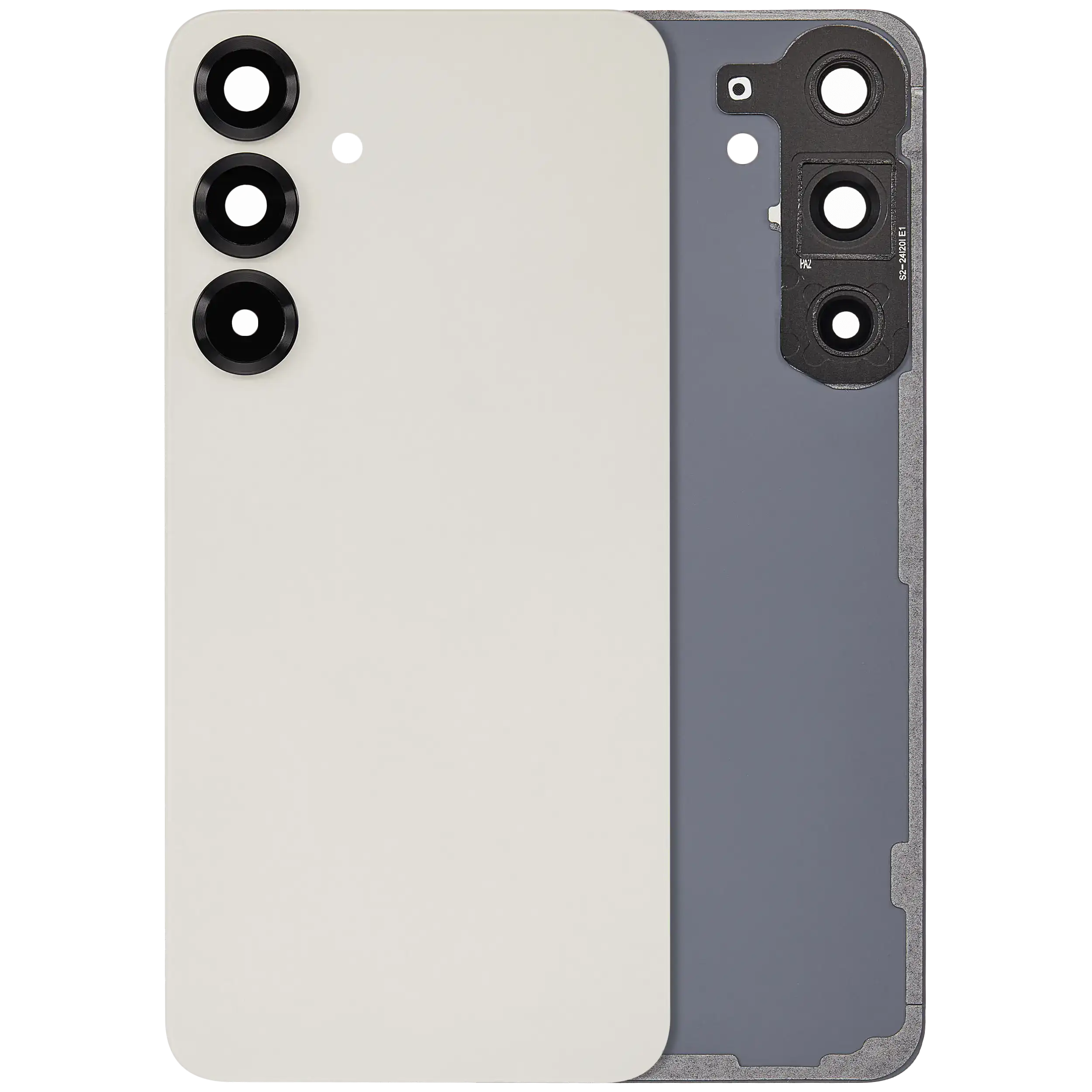 Back Cover Glass With Camera Lens Compatible For Samsung Galaxy S25 Plus 5G (No Logo) (Aftermarket Plus) (Pink Gold)