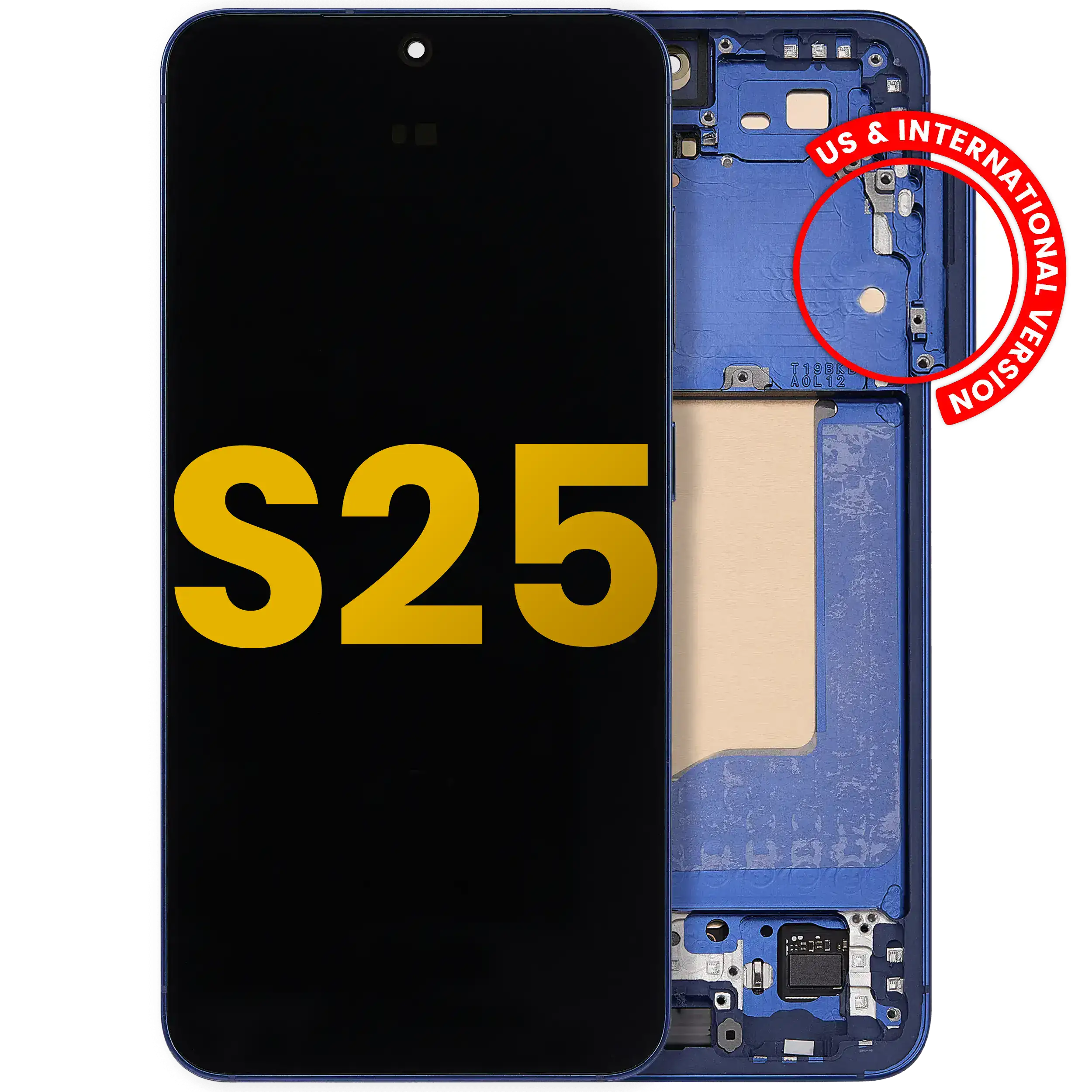Oled Assembly With Frame Compatible For Samsung Galaxy S25 5G (Us & International) (Refurbished) (Navy)