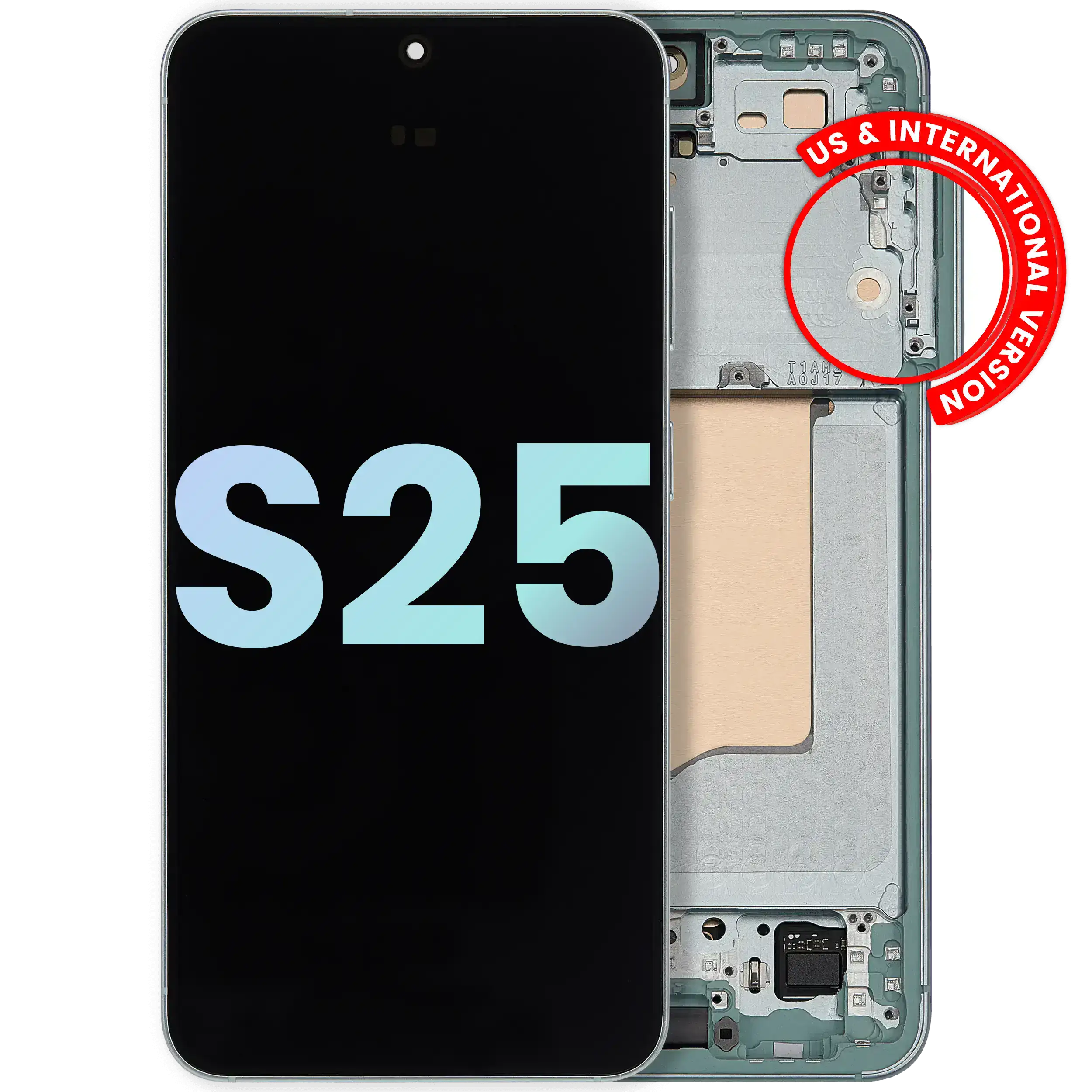 Oled Assembly With Frame Compatible For Samsung Galaxy S25 5G (Us & International) (Service Pack) (Mint)