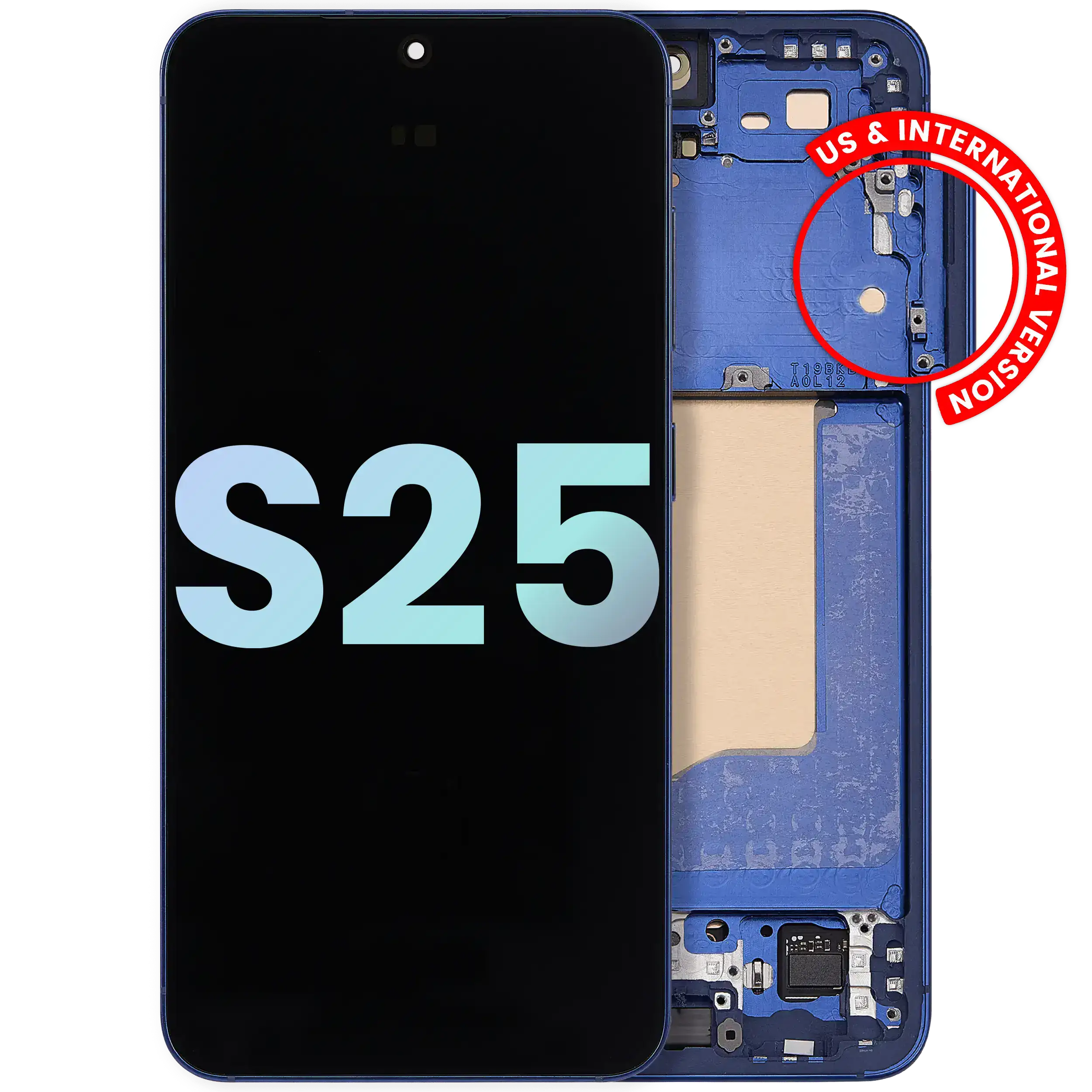 Oled Assembly With Frame Compatible For Samsung Galaxy S25 5G (Us & International) (Service Pack) (Navy)