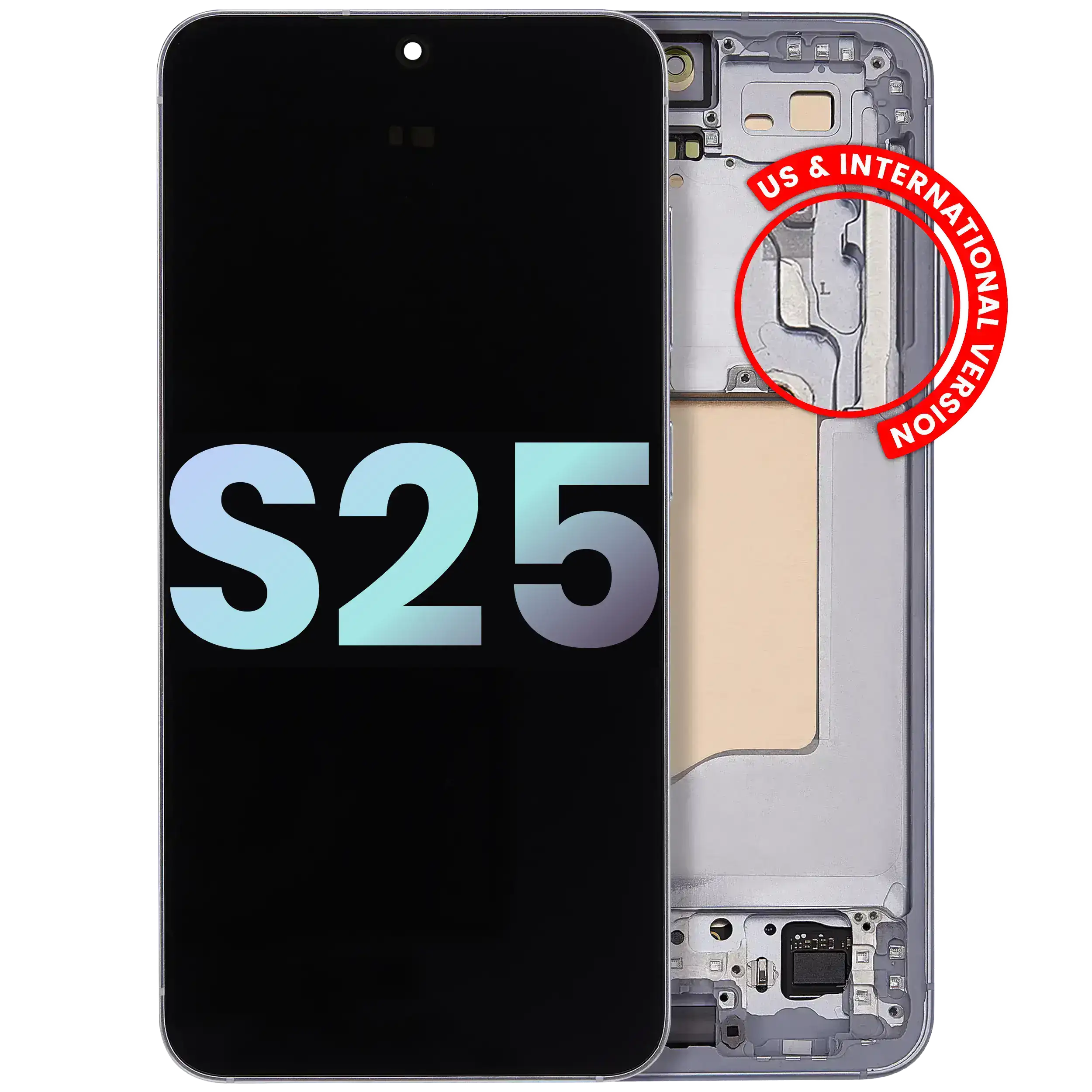 Oled Assembly With Frame Compatible For Samsung Galaxy S25 5G (Us & International) (Service Pack) (Ice Blue)