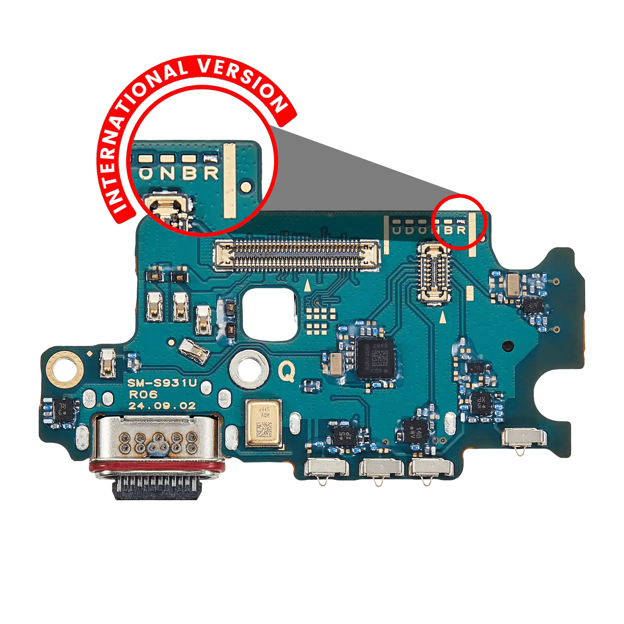 Charging Port Board With Sim Card Reader Compatible For Samsung Galaxy S25 5G (S931R) (International Version) (Premium)