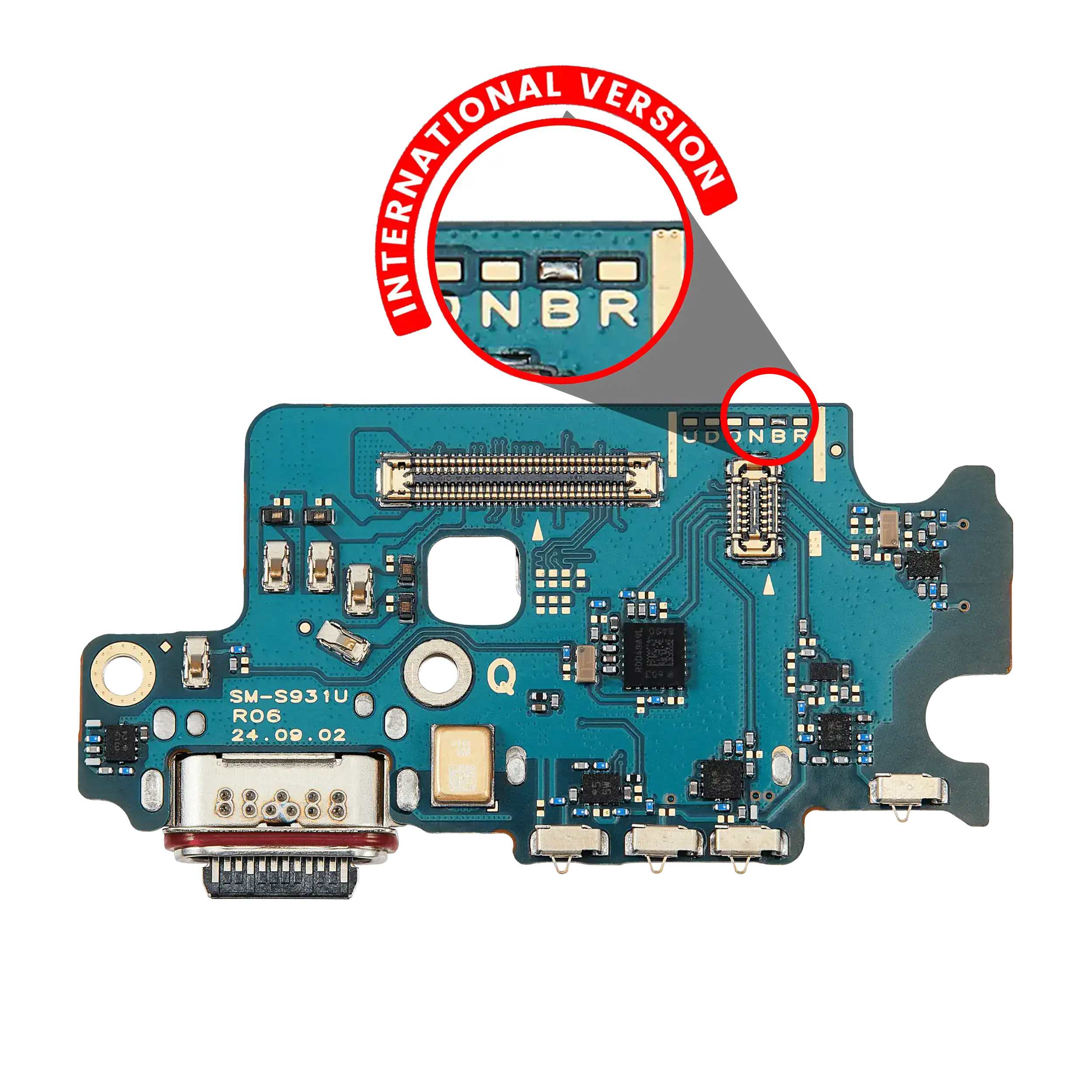 Charging Port Board With Sim Card Reader Compatible For Samsung Galaxy S25 5G (S931B) (International Version) (Premium)