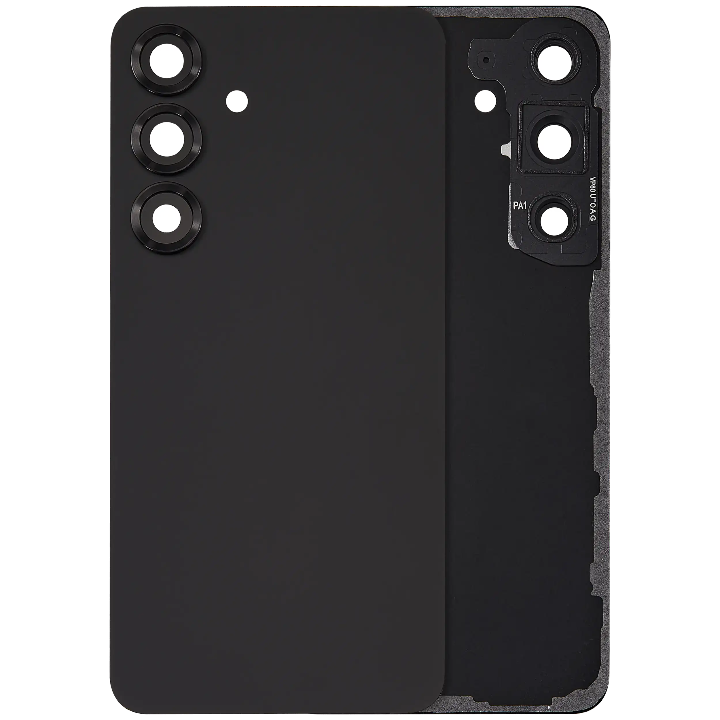 Back Cover Glass With Camera Lens Compatible For Samsung Galaxy S25 5G (No Logo) (Aftermarket Plus) (Blue Black)