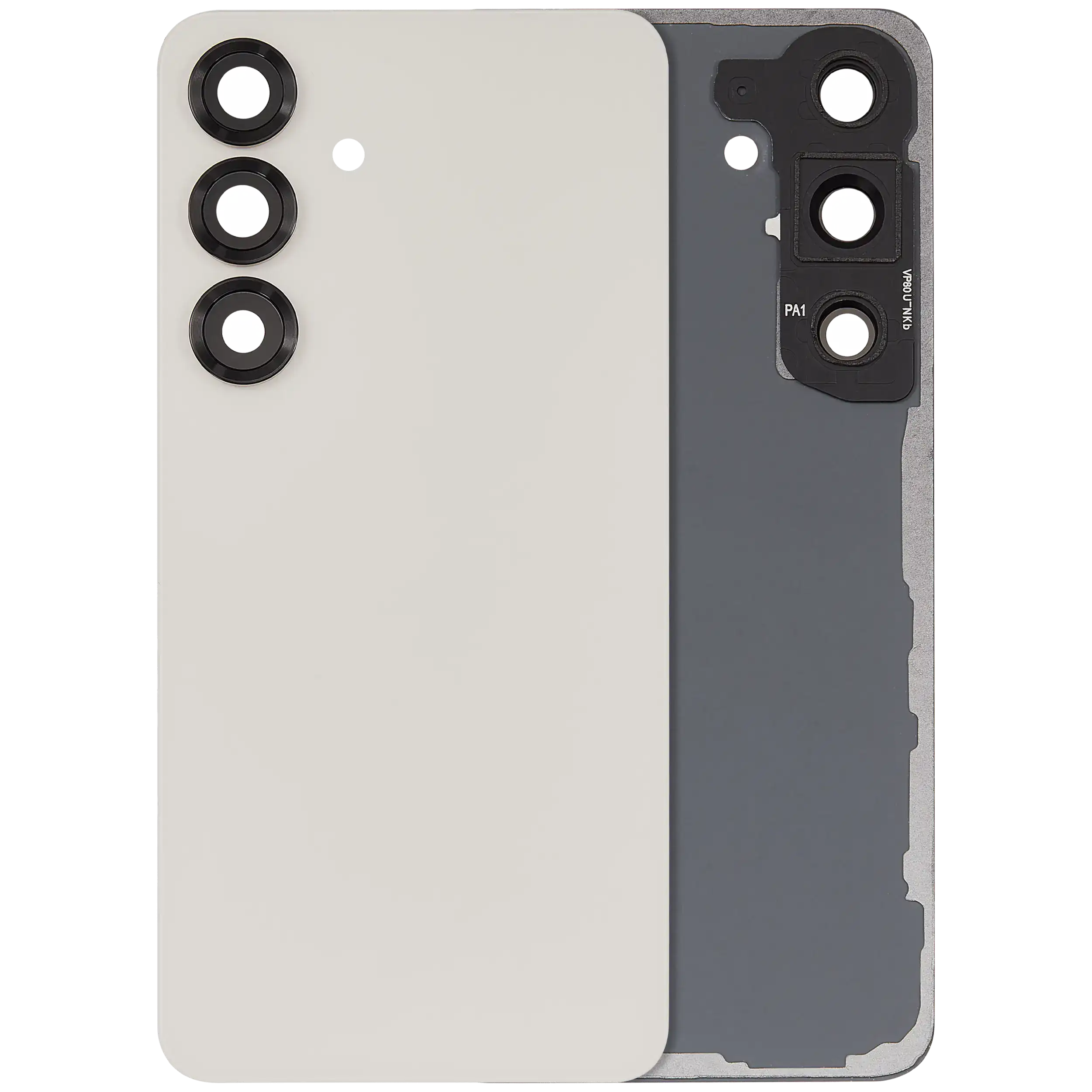Back Cover Glass With Camera Lens Compatible For Samsung Galaxy S25 5G (No Logo) (Aftermarket Plus) (Pink Gold)