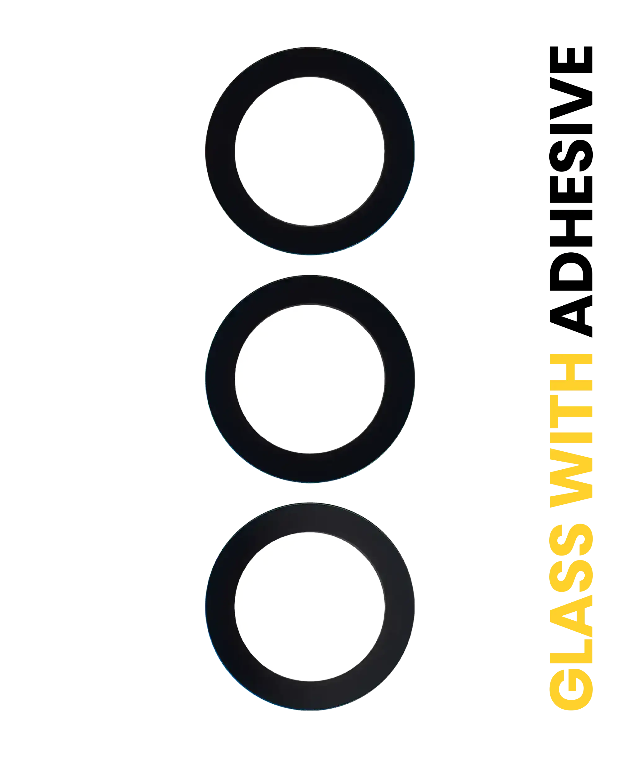 Back Camera Lens (Glass Only) With Adhesive Compatible For Samsung Galaxy S24 Fe 5G (3 Piece Set)