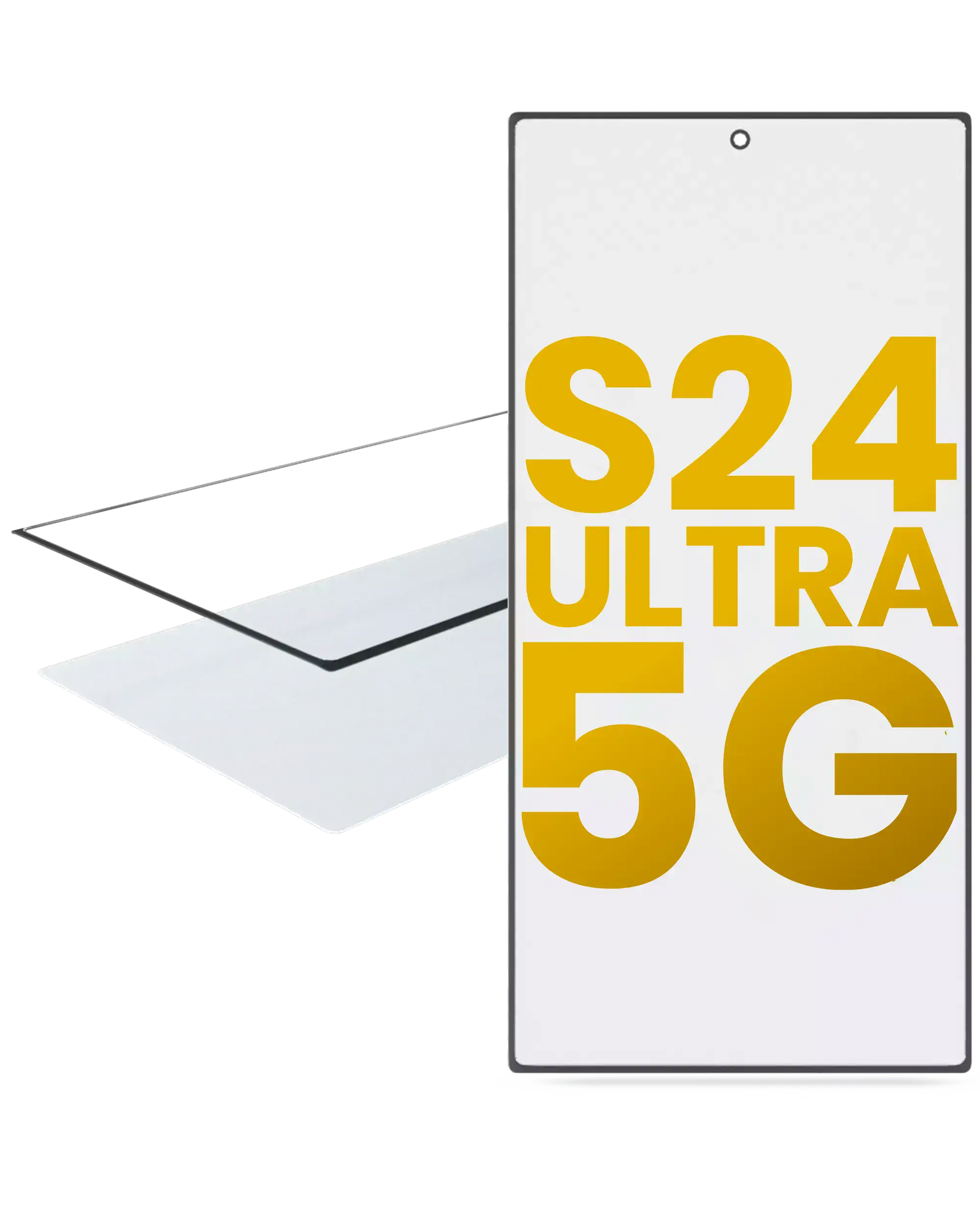 2 In 1 Front Glass With Oca Pre-Installed Compatible For Samsung Galaxy S24 Ultra 5G