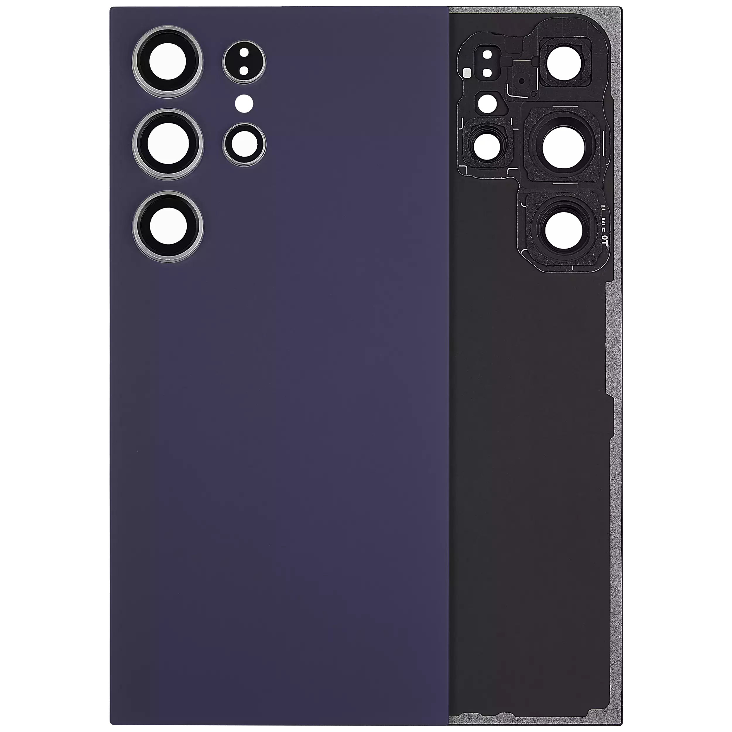 Back Cover Glass With Camera Lens Compatible For Samsung Galaxy S24 Ultra 5G (No Logo) (Aftermarket Plus) (Titanium Violet)