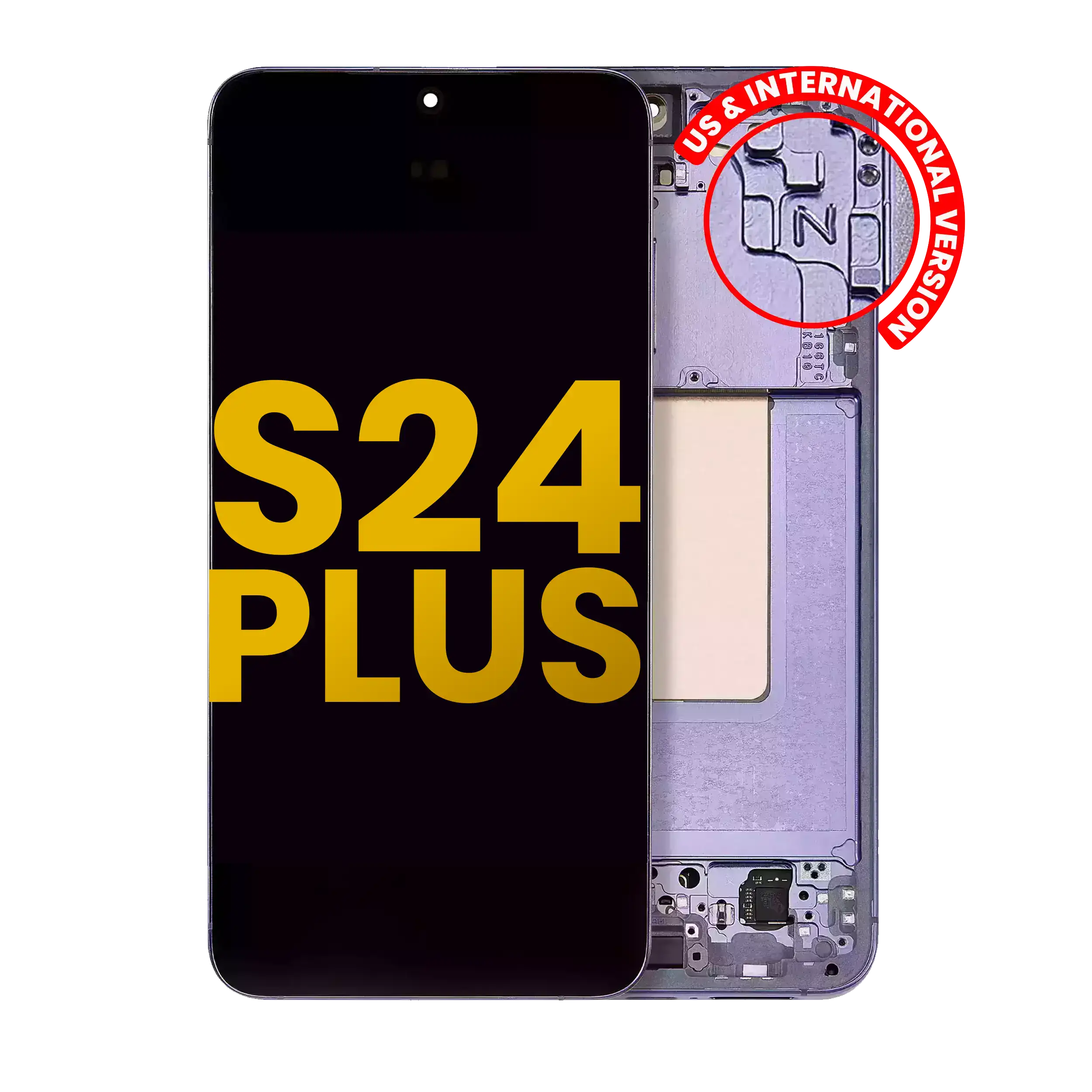 Oled Assembly With Frame Compatible For Samsung Galaxy S24 Plus 5G (Us & International Version) (Refurbished) (Cobalt Violet)