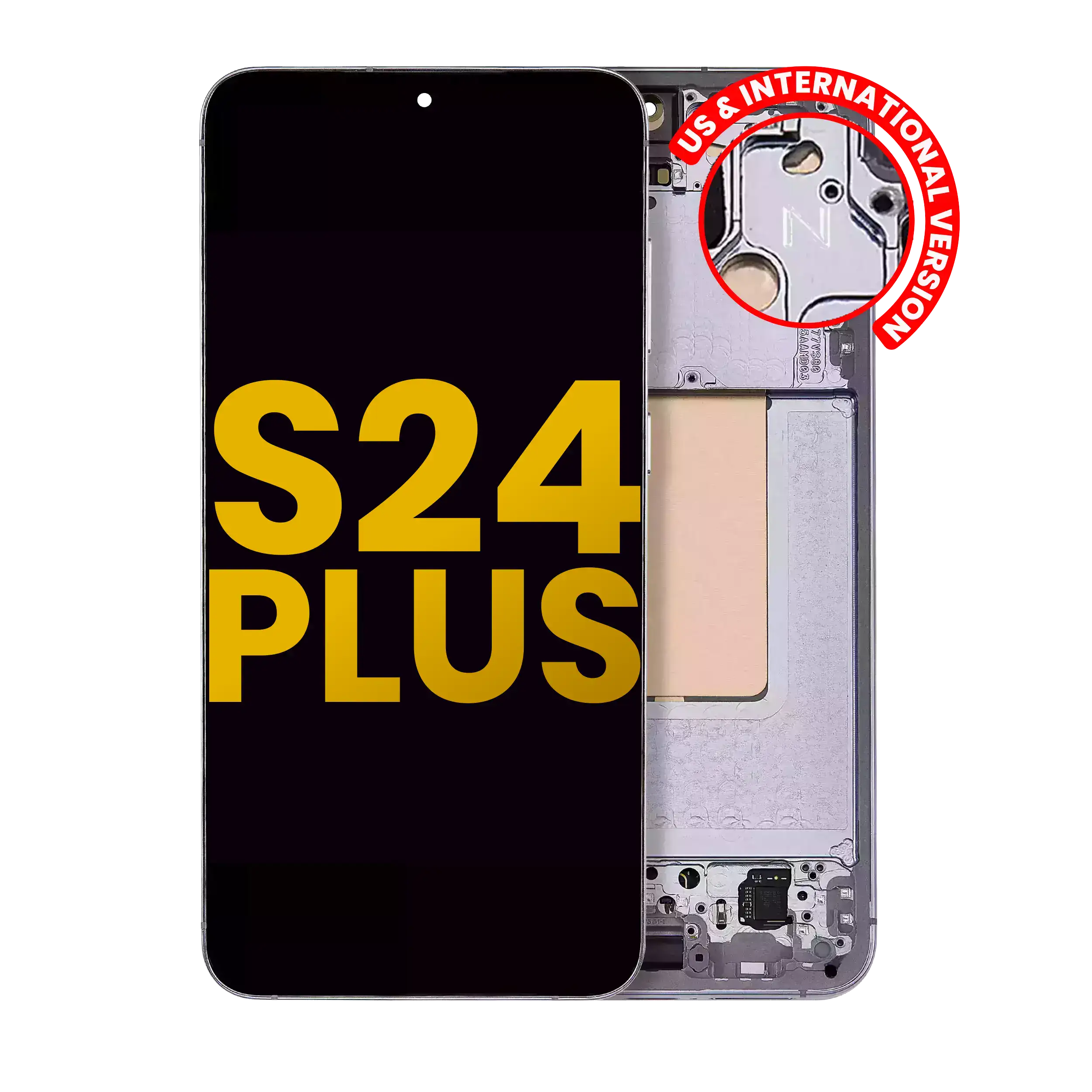 Oled Assembly With Frame Compatible For Samsung Galaxy S24 Plus 5G (Us & International Version) (Refurbished) (Sapphire Blue)