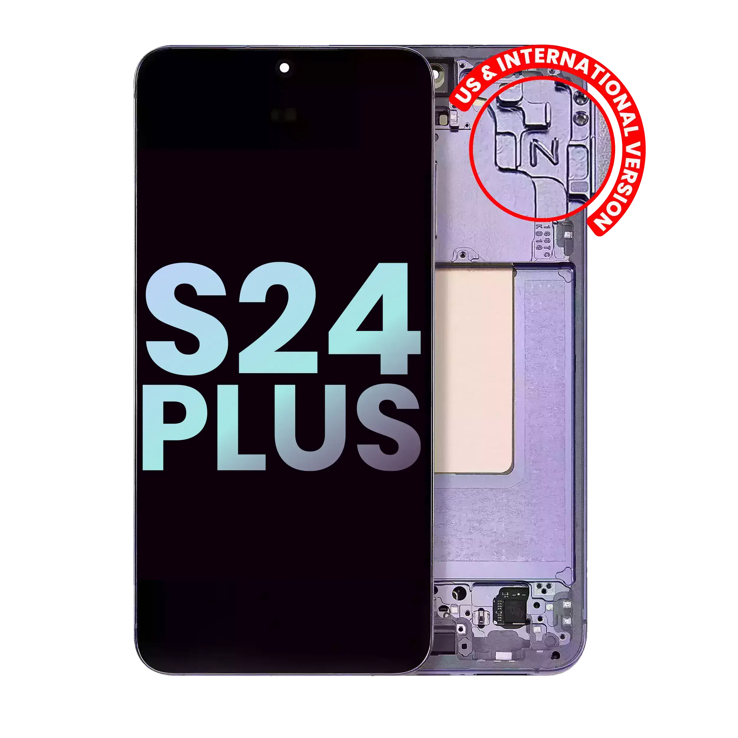 Oled Assembly With Frame Compatible For Samsung Galaxy S24 Plus 5G (Us & International Version) (Service Pack) (Cobalt Violet)