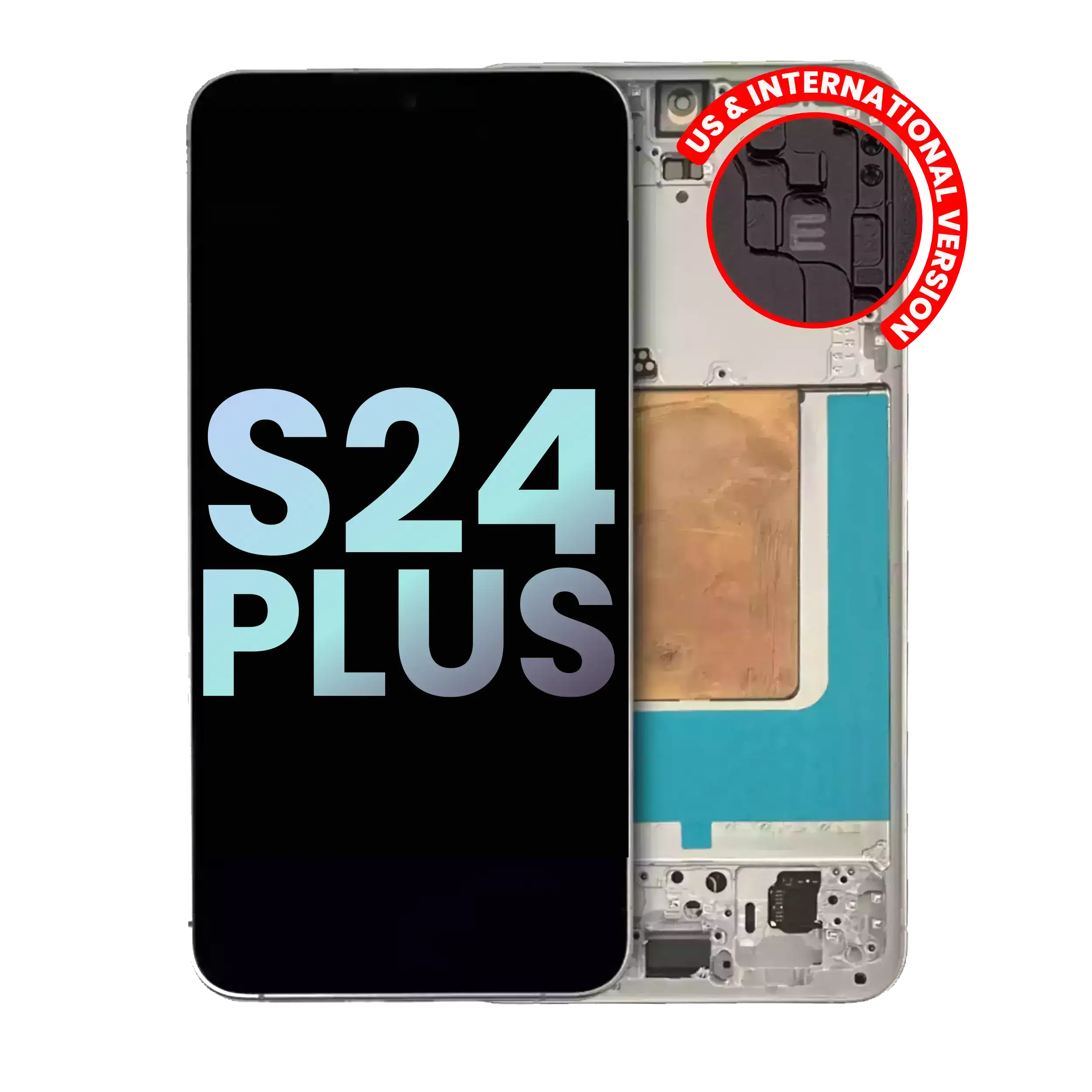Oled Assembly With Frame Compatible For Samsung Galaxy S24 Plus 5G (Us & International Version) (Service Pack) (Marble Grey)
