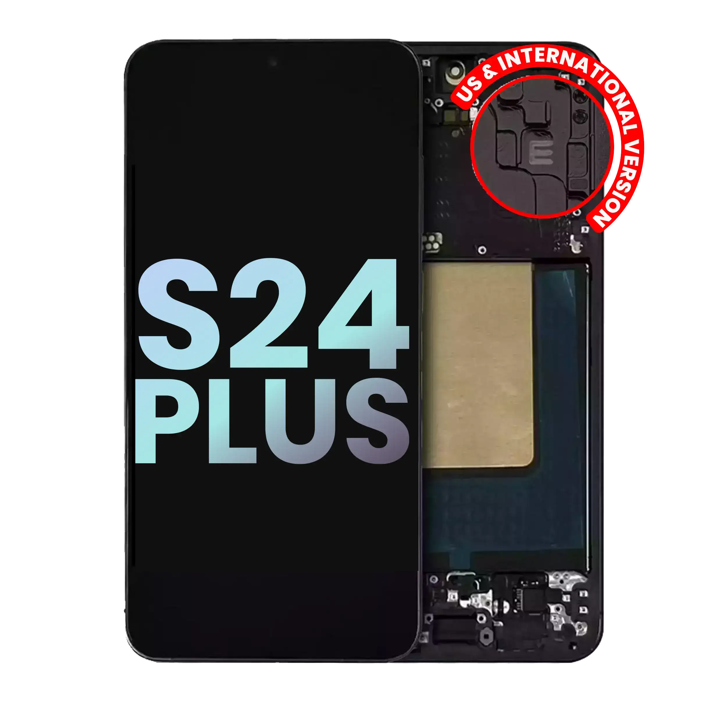 Oled Assembly With Frame Compatible For Samsung Galaxy S24 Plus 5G (Us & International Version) (Service Pack) (Onyx Black)