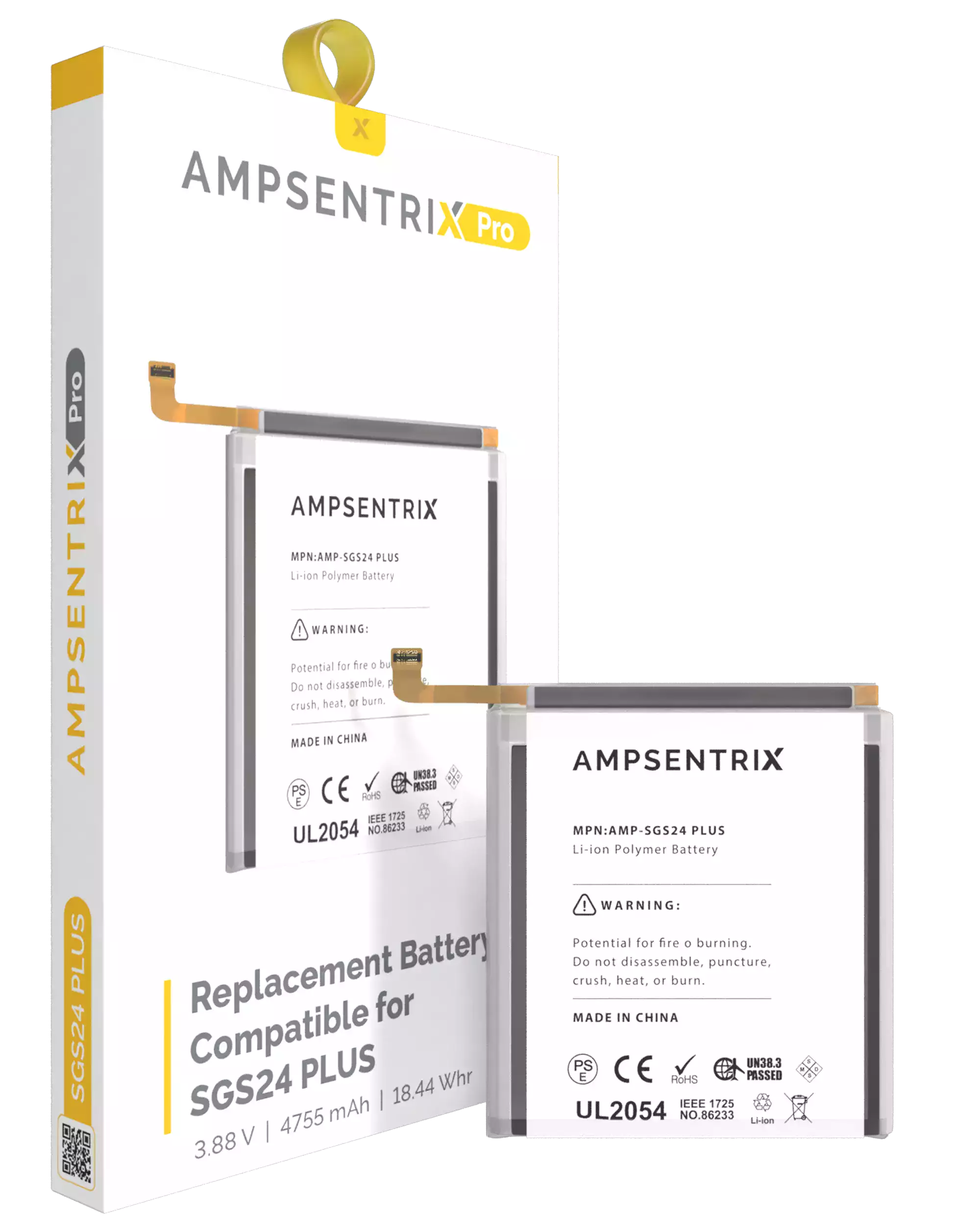 Replacement Battery Compatible For Samsung Galaxy S24 Plus (Ampsentrix Pro)