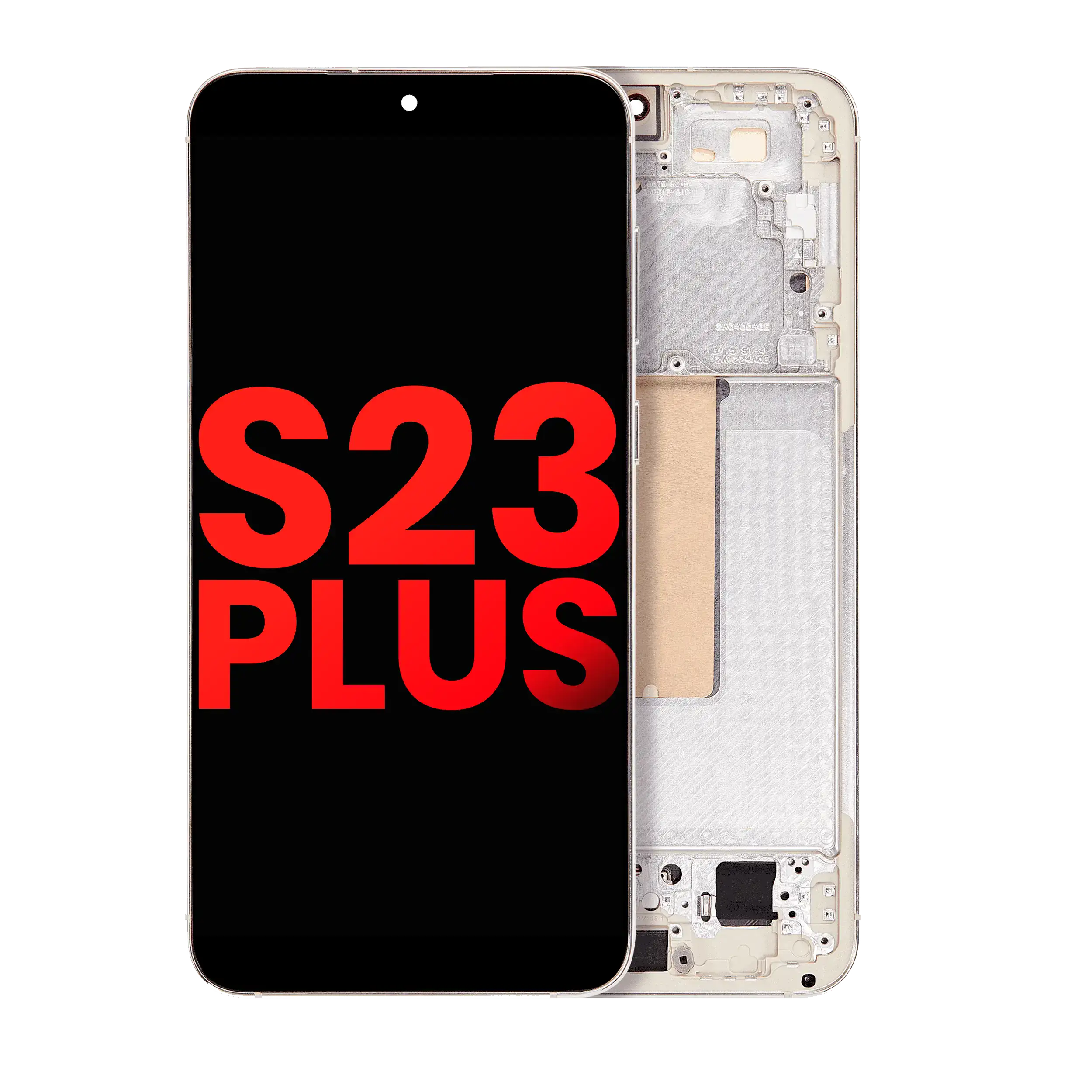 Oled Assembly With Frame Compatible For Samsung Galaxy S23 Plus (Us & International) (Aftermarket Plus) (Cream)