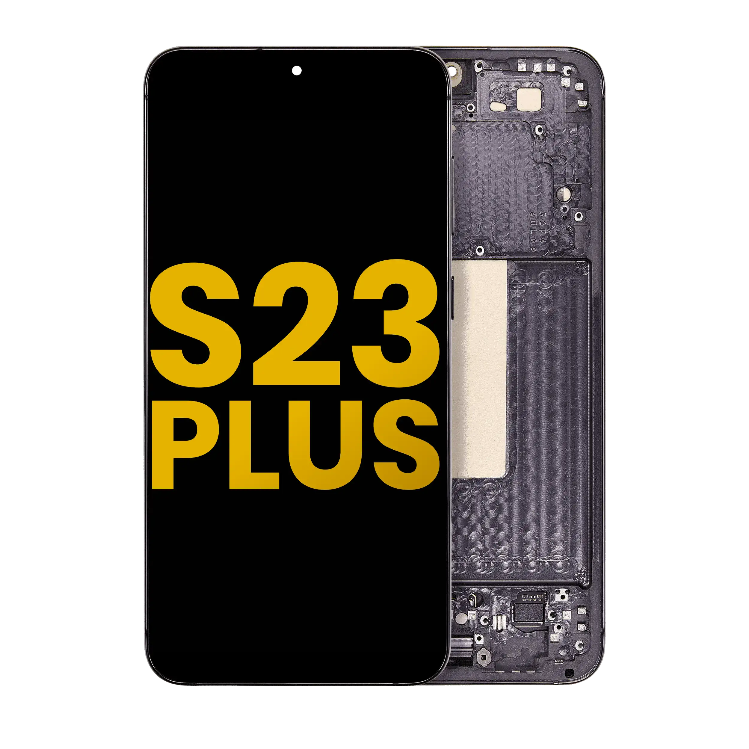 Oled Assembly With Frame Compatible For Samsung Galaxy S23 Plus 5G (Us & International) (Refurbished) (Phantom Black)