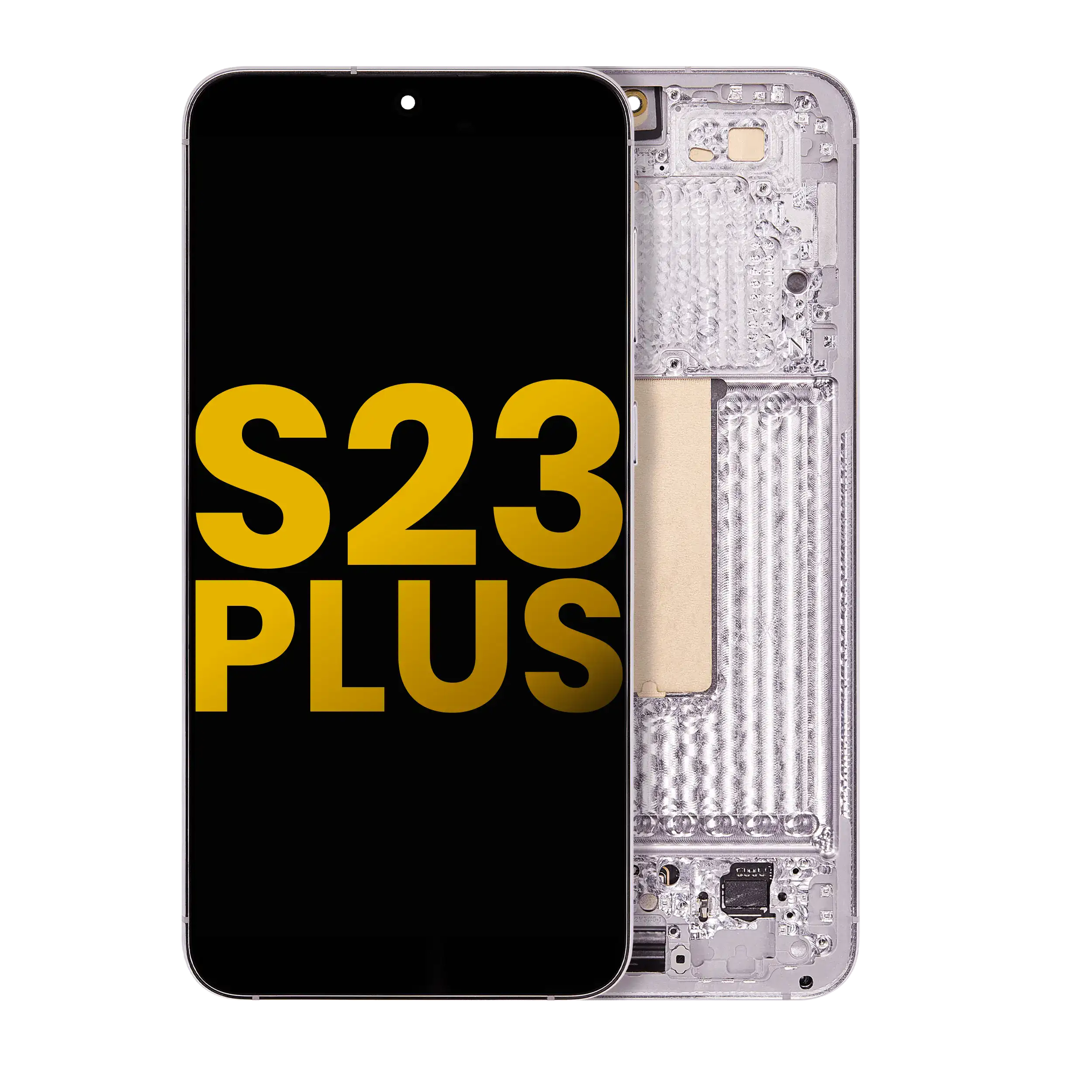 Oled Assembly With Frame Compatible For Samsung Galaxy S23 Plus 5G (Us & International) (Refurbished) (Lavender)