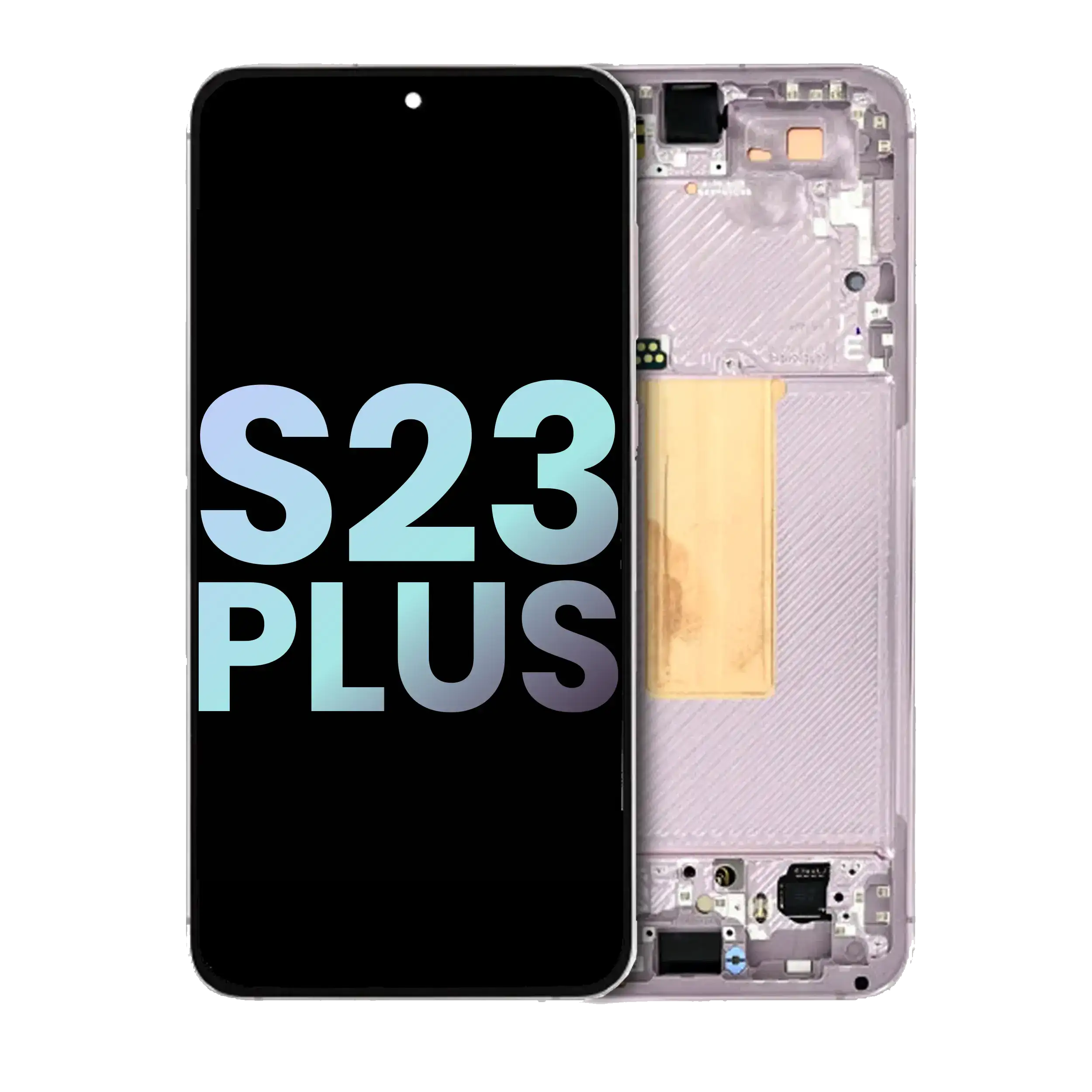 Oled Assembly With Frame Compatible For Samsung Galaxy S23 Plus 5G (Us & International) (Service Pack) (Lavender)