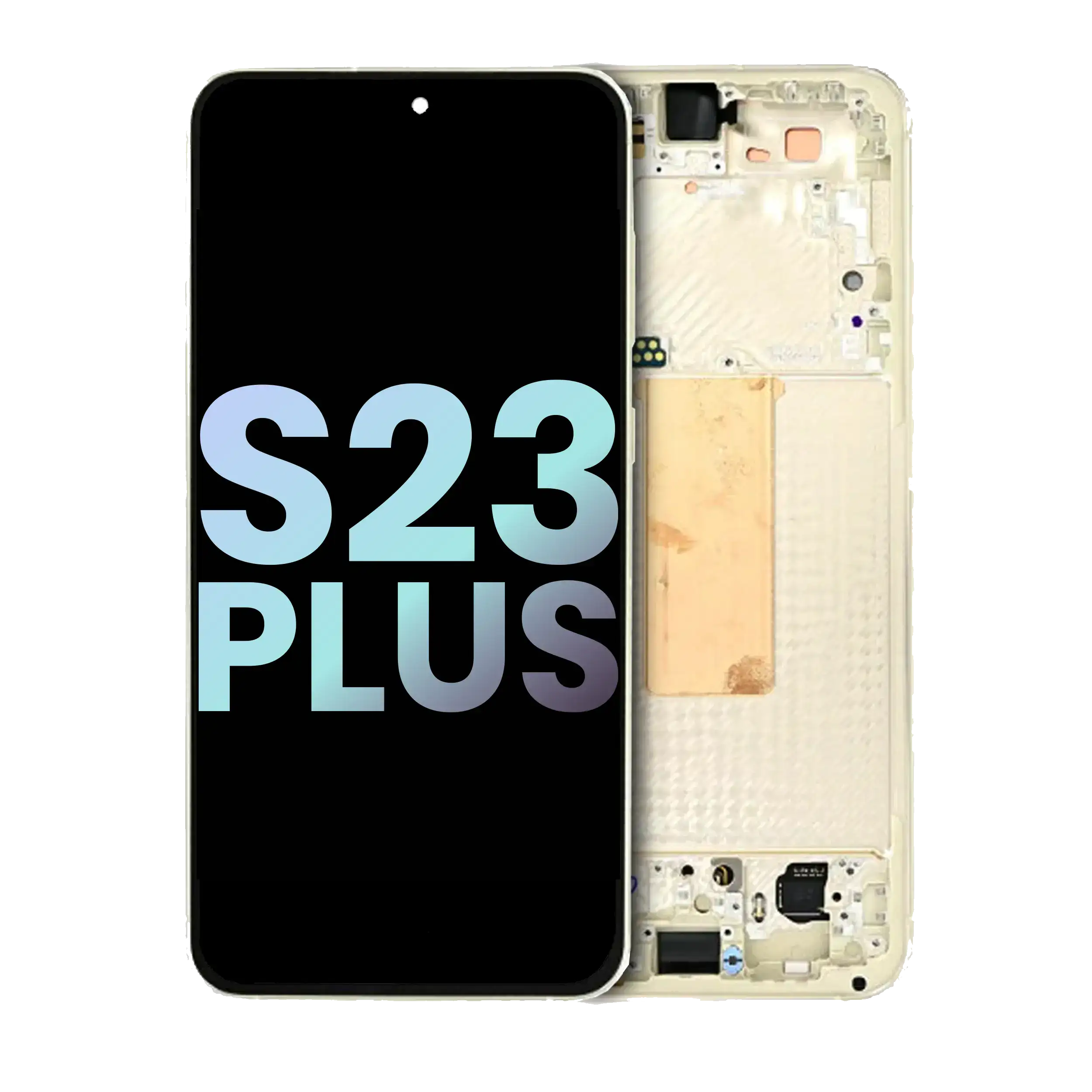 Oled Assembly With Frame Compatible For Samsung Galaxy S23 Plus 5G (Us & International) (Service Pack) (Cream)