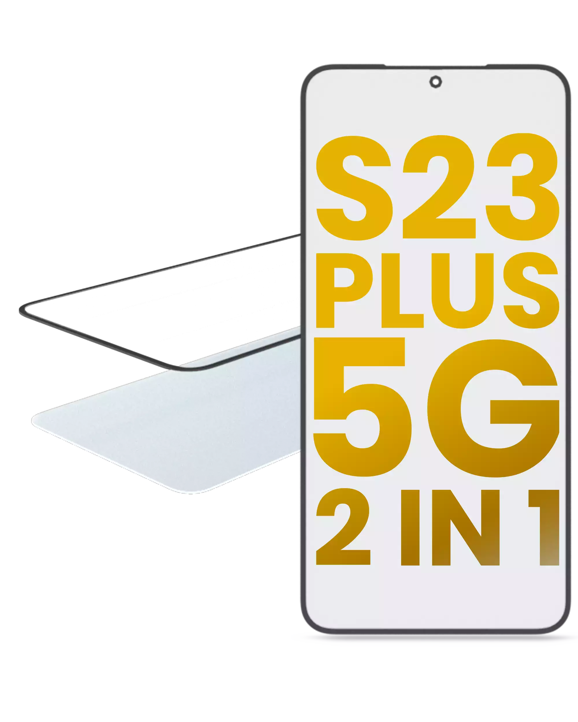 2 In 1 Front Glass With Oca Pre-Installed Compatible For Samsung Galaxy S23 Plus 5G