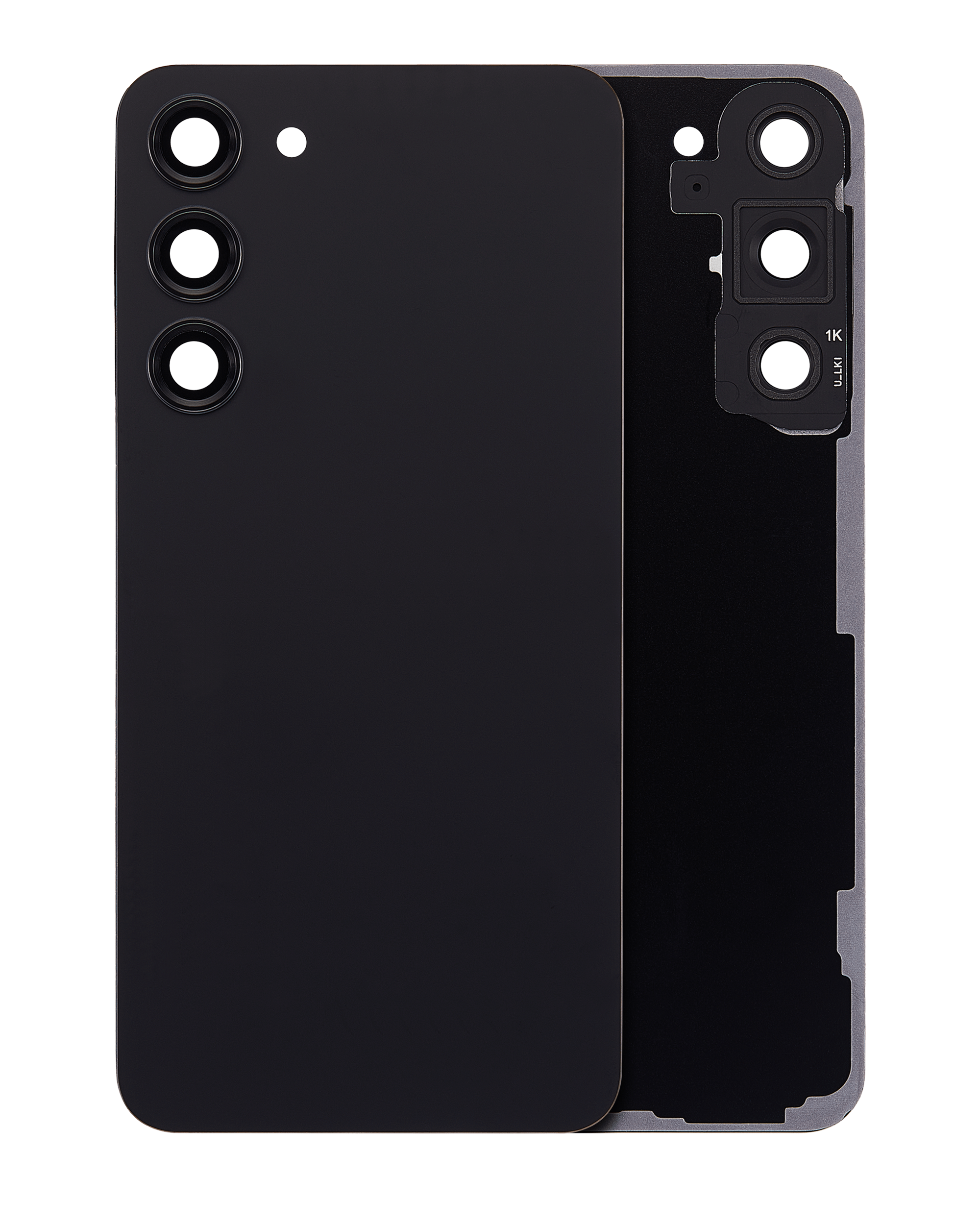 Back Cover Glass With Camera Lens Compatible For Samsung Galaxy S23 Plus 5G (No Logo) (Aftermarket Plus) (Phantom Black)