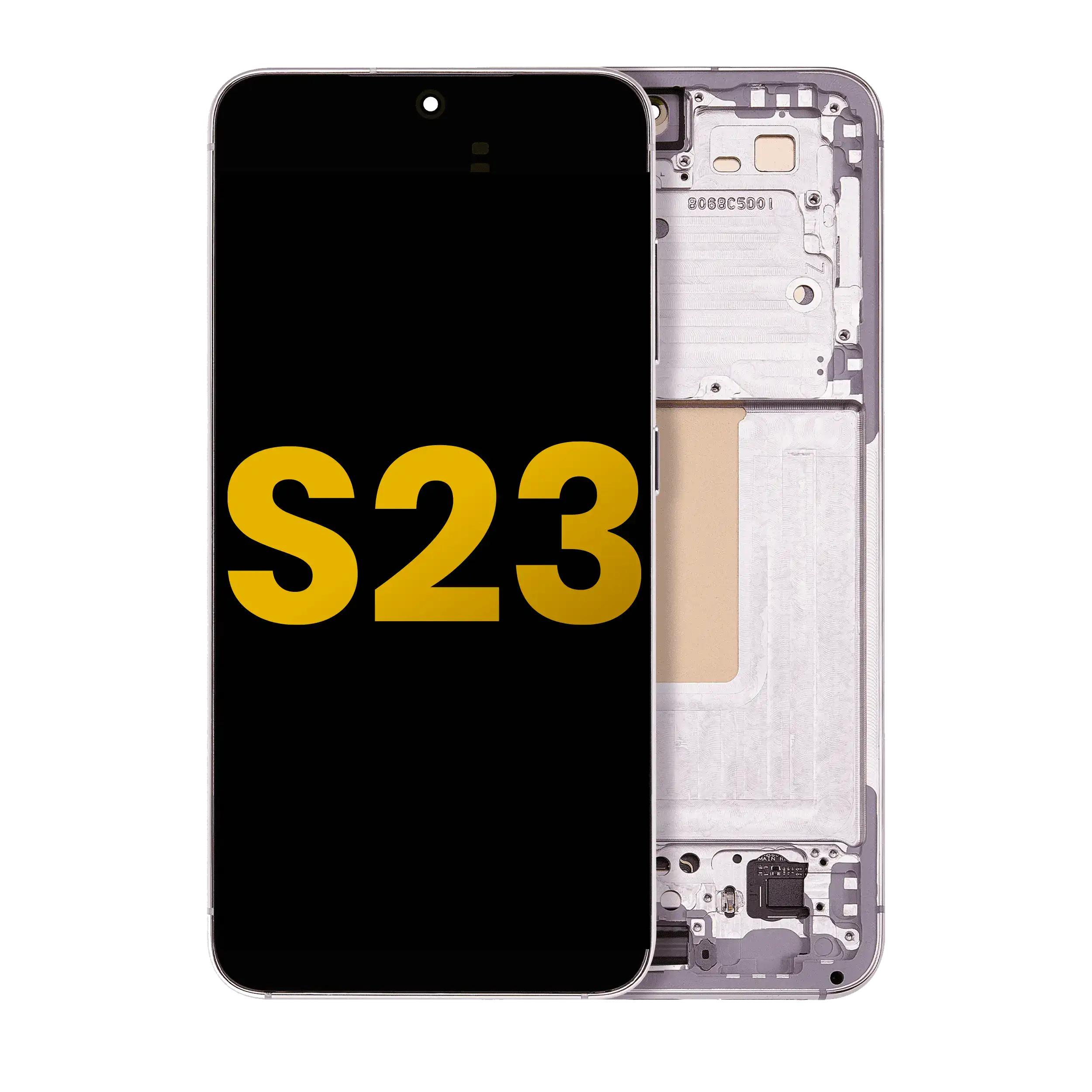 Oled Assembly With Frame Compatible For Samsung Galaxy S23 5G (Us & International) (Refurbished) (Pink / Lavender)