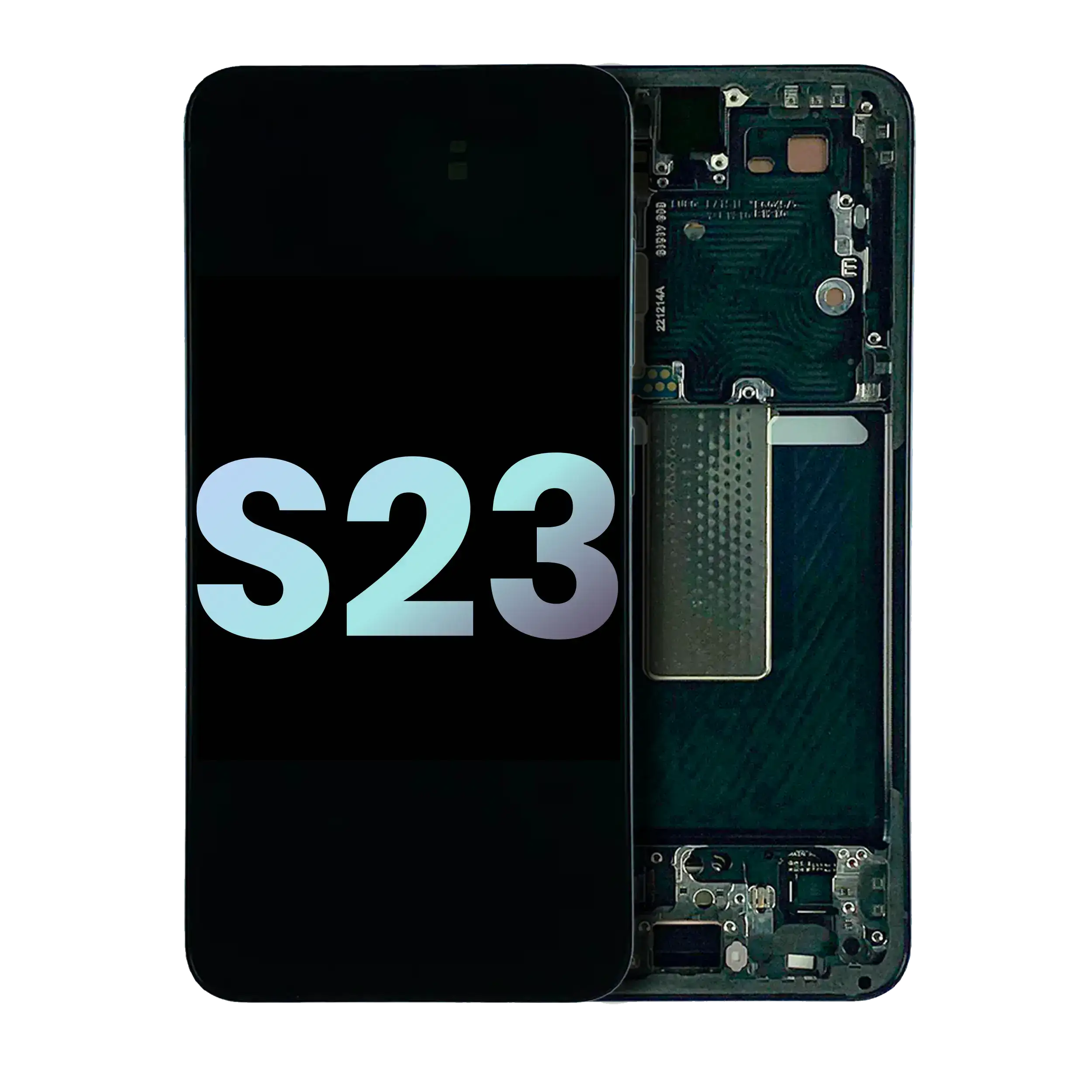 Oled Assembly With Frame Compatible For Samsung Galaxy S23 5G (Us & International) (Service Pack) (Phantom Black)