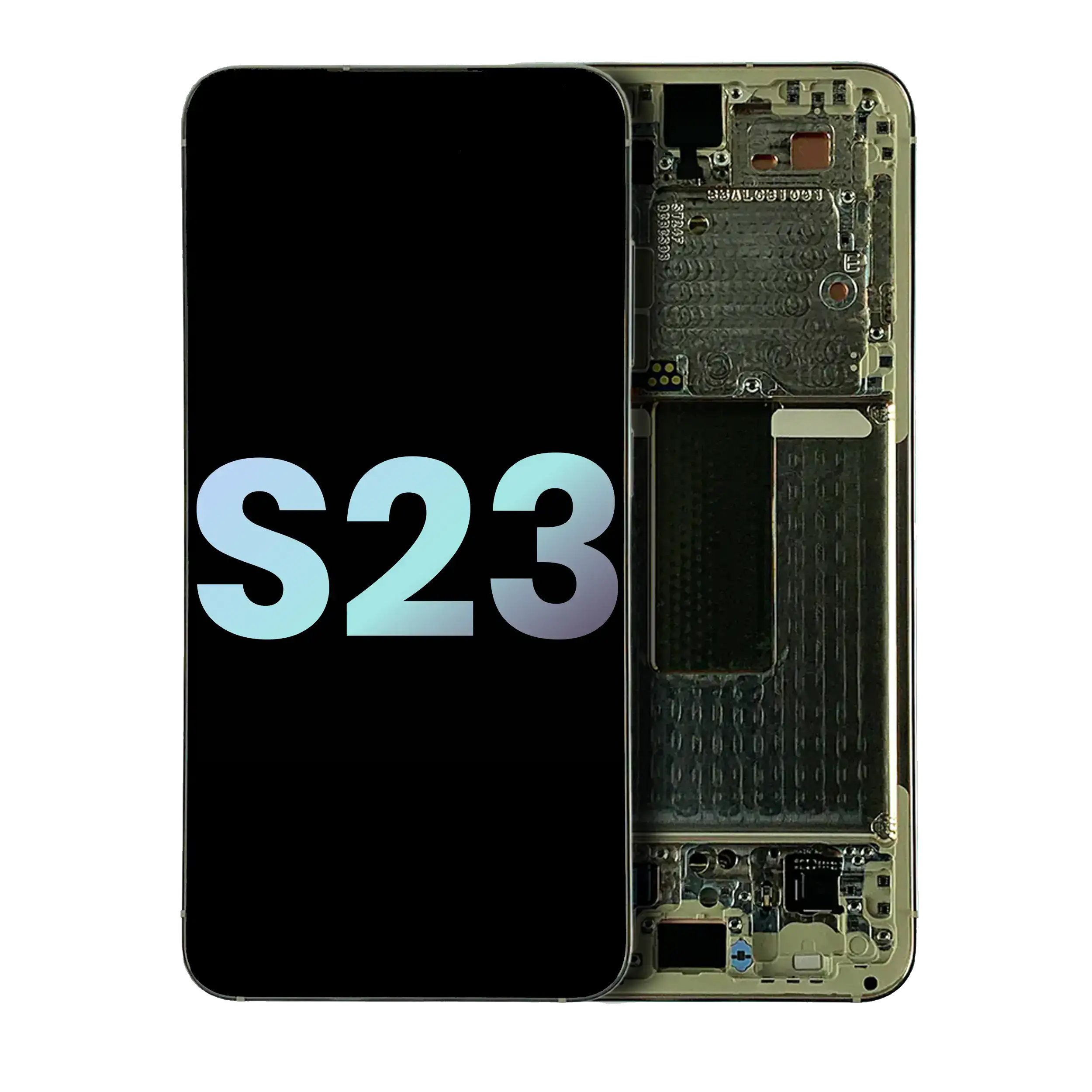 Oled Assembly With Frame Compatible For Samsung Galaxy S23 5G (Us & International) (Service Pack) (Cream)