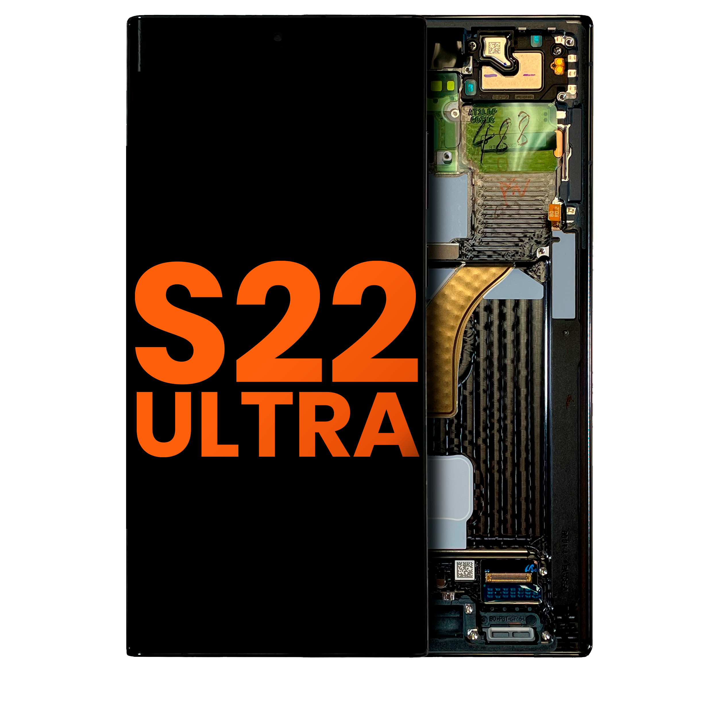 Oled Assembly With Frame Compatible For Samsung Galaxy S22 Ultra 5G (Blemish: Grade D) (Phantom Black)