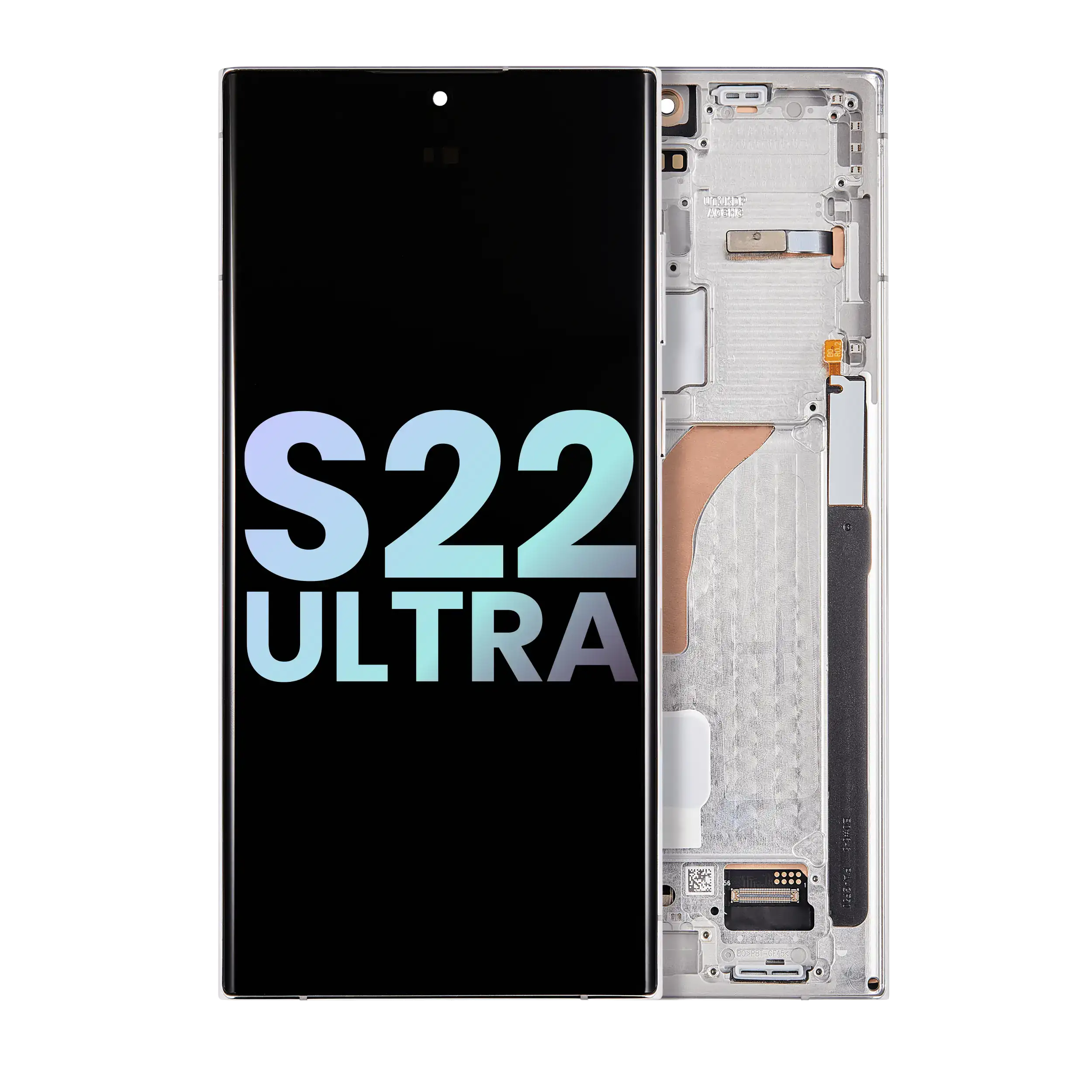 Oled Assembly With Frame Compatible For Samsung Galaxy S22 Ultra 5G (Service Pack) (Phantom White)