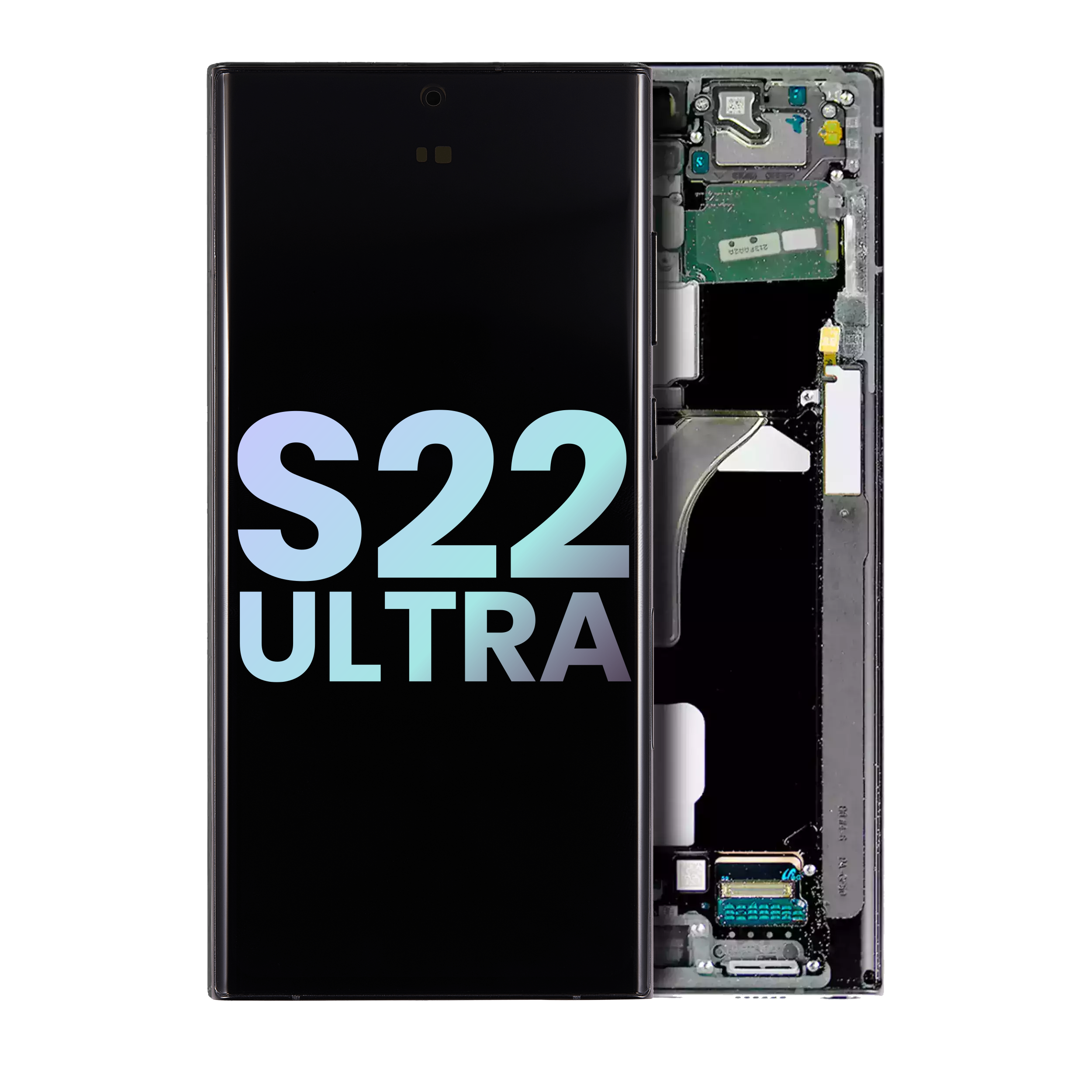 Oled Assembly With Frame Compatible For Samsung Galaxy S22 Ultra 5G (Service Pack) (Graphite)
