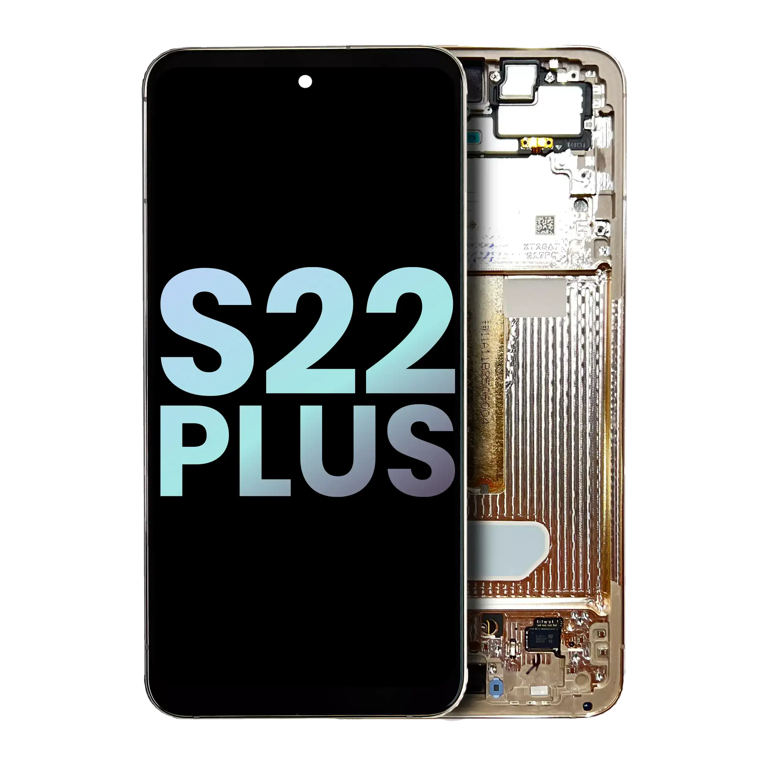 Oled Assembly With Frame Compatible For Samsung Galaxy S22 Plus 5G (Service Pack) (Pink Gold)