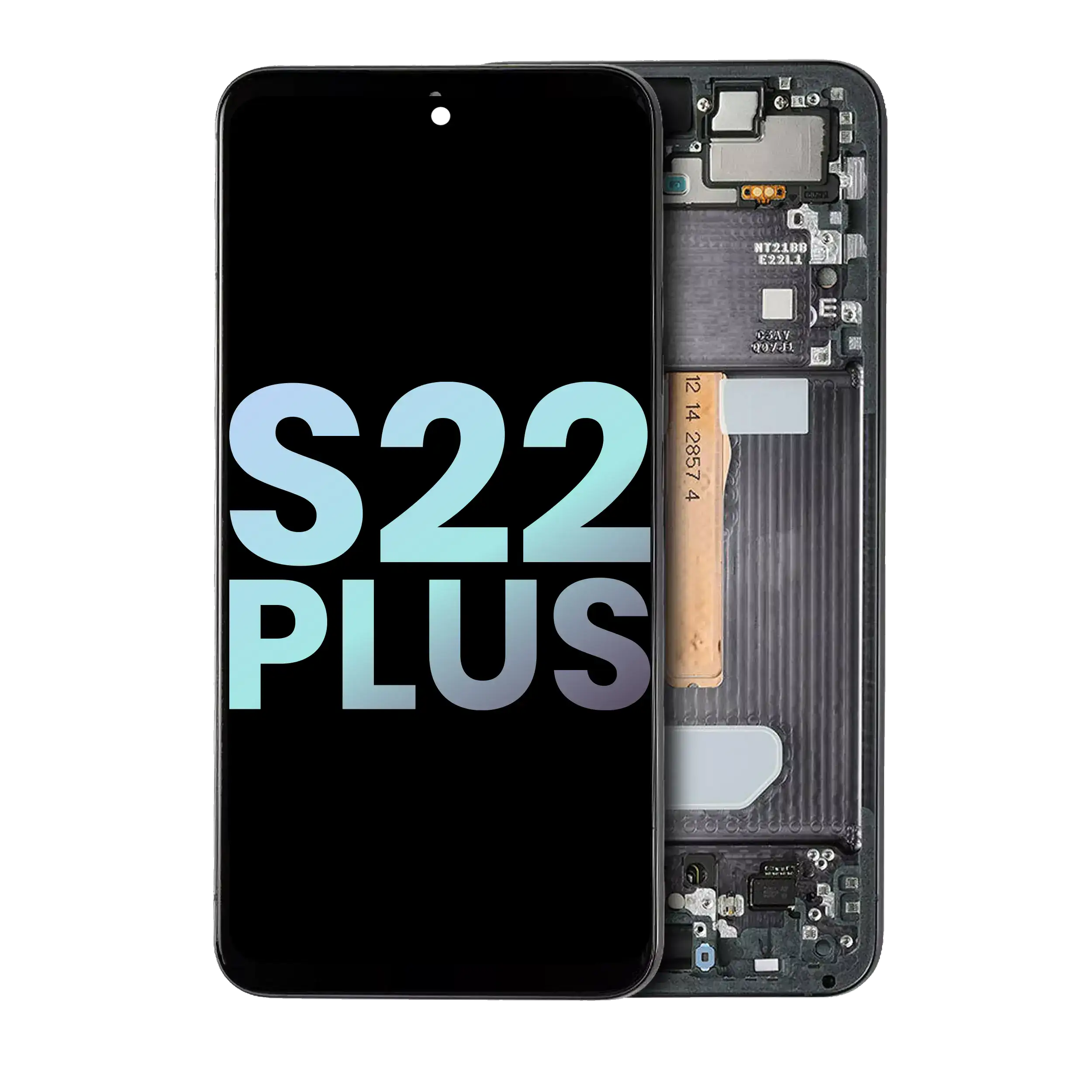 Oled Assembly With Frame Compatible For Samsung Galaxy S22 Plus 5G (Service Pack) (Phantom Black)