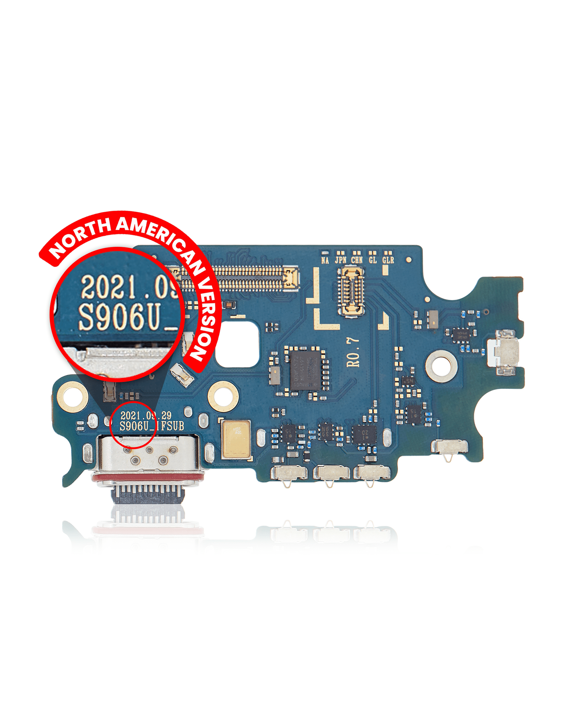 Charging Port Board With Sim Card Reader Compatible For Samsung Galaxy S22 Plus 5G (S906U) (Us Version) (Premium)