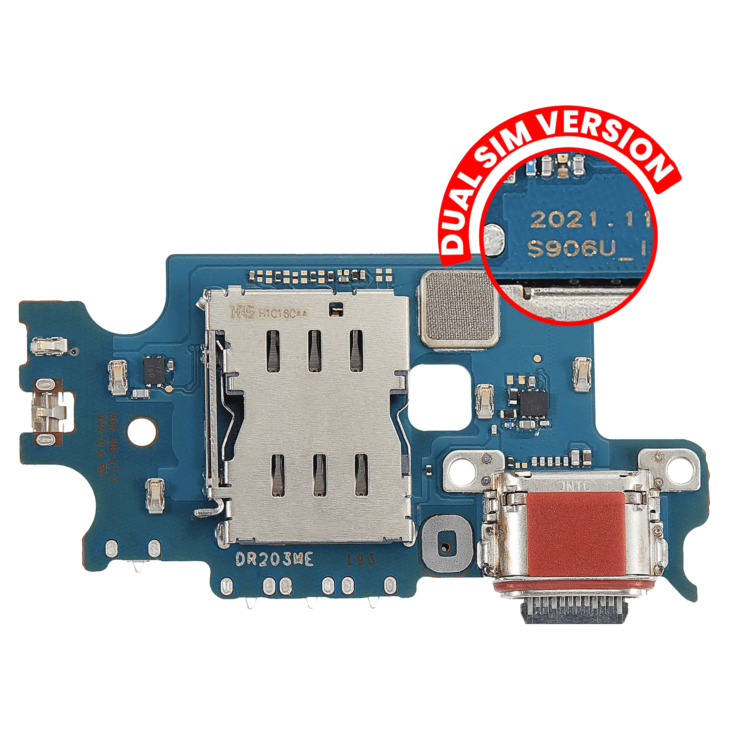 Charging Port Board With Sim Card Reader Compatible For Samsung Galaxy S22 Plus 5G (S9060)  (Dual Sim Version) (Premium)