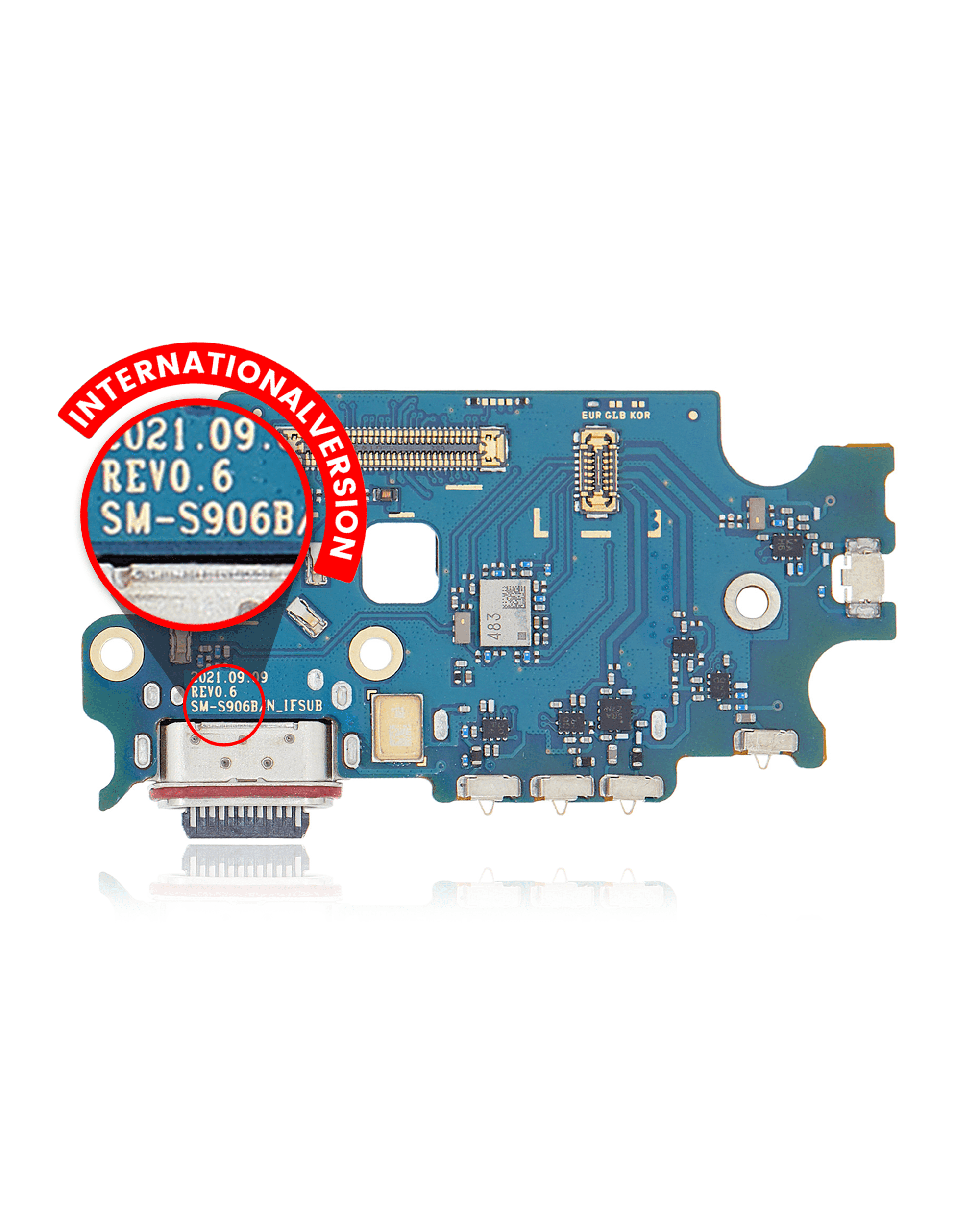 Charging Port Board With Sim Card Reader Compatible For Samsung Galaxy S22 Plus 5G (S906B/N)  (International Version) (Premium)