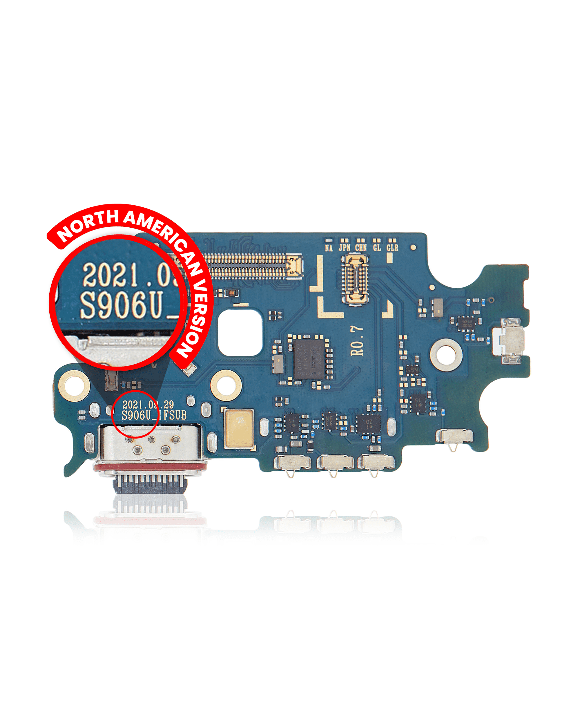 Charging Port Board With Sim Card Reader Compatible For Samsung Galaxy S22 Plus 5G (S906U) (Us Version) (Service Pack)