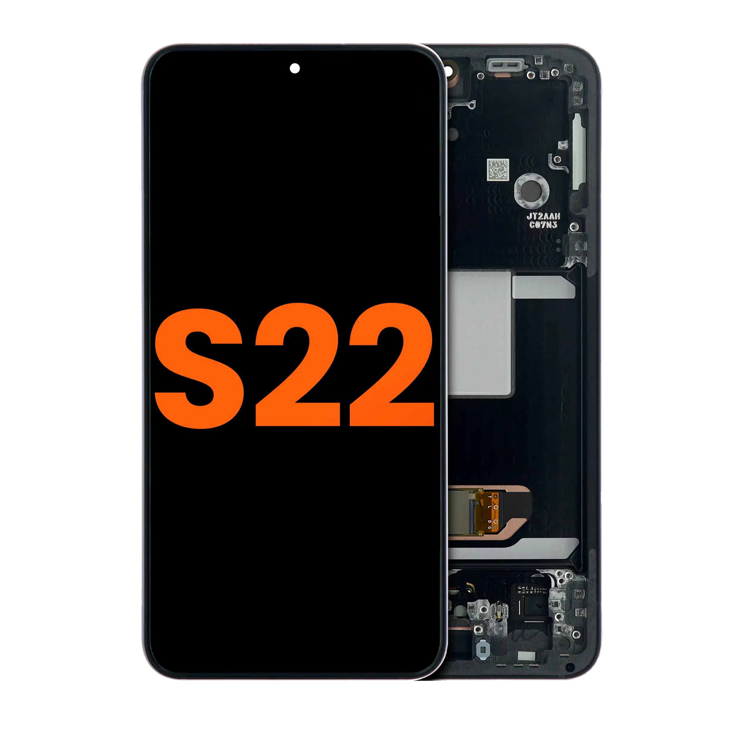 Oled Assembly With Frame Compatible For Samsung Galaxy S22 5G (Blemish: Grade D) (Phantom Black)