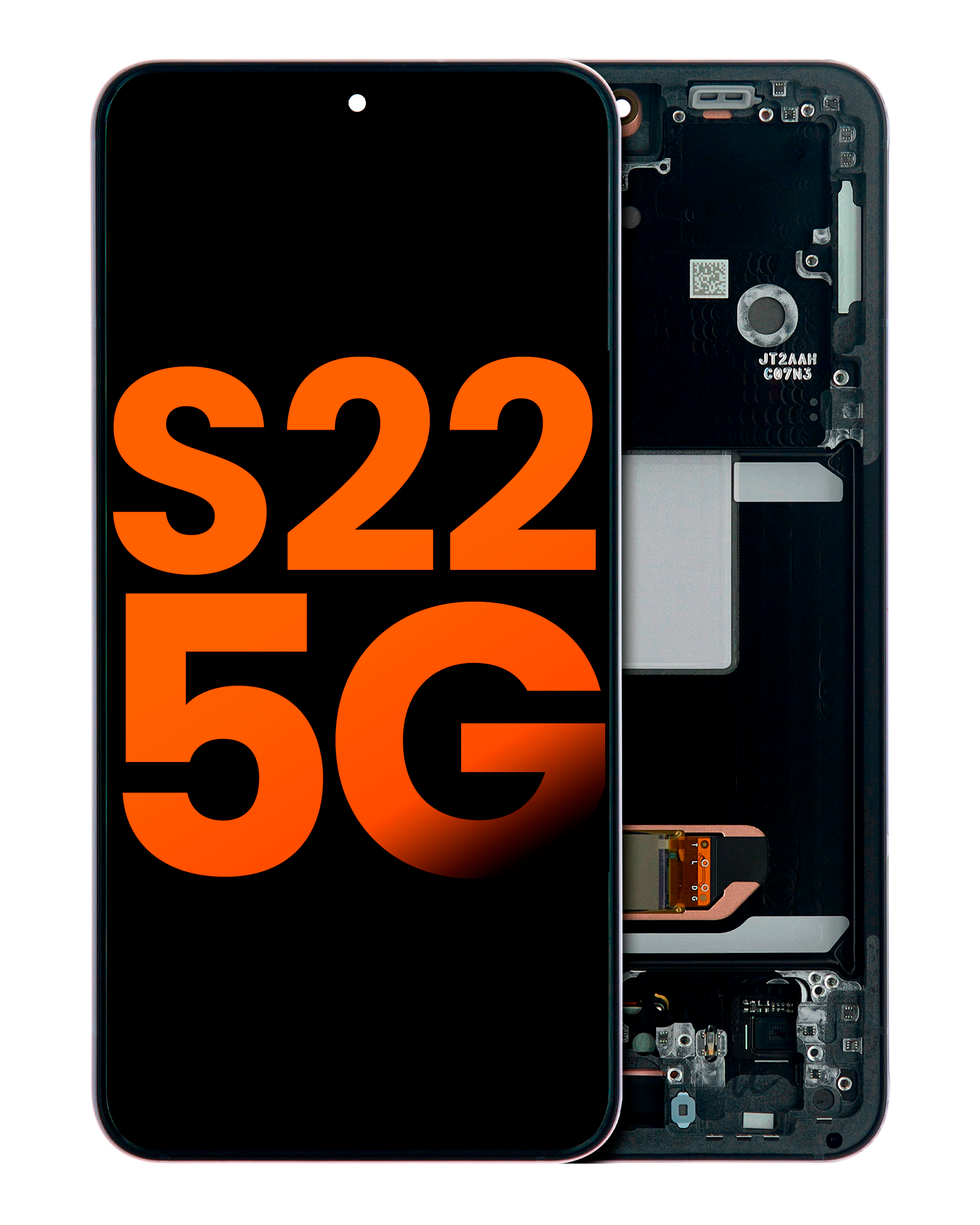 Oled Assembly With Frame Compatible For Samsung Galaxy S22 5G (Blemish: Grade A) (Phantom Black)