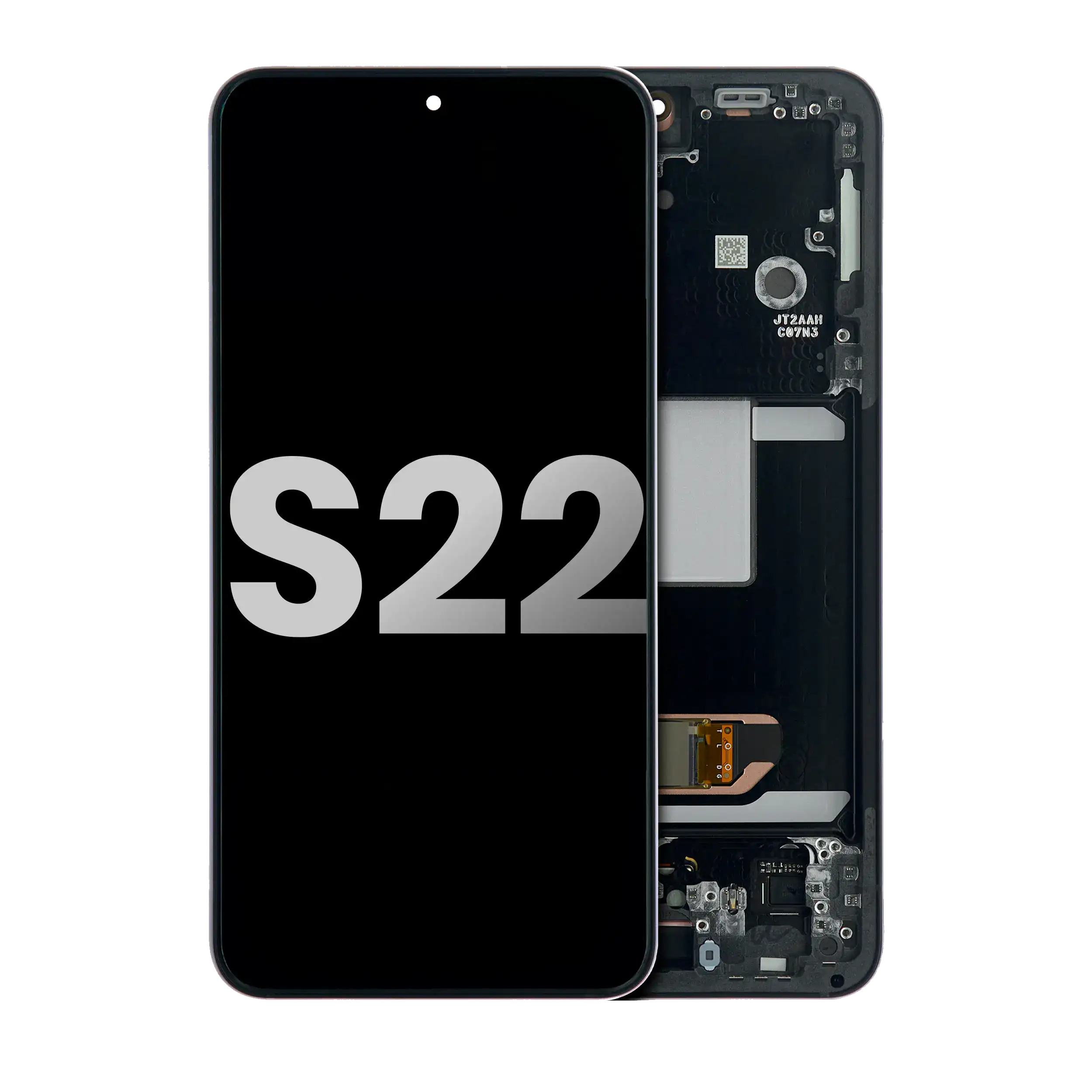 Oled Assembly With Frame Compatible For Samsung Galaxy S22 5G (Used  Pull: Grade B/C)  (Phantom Black)