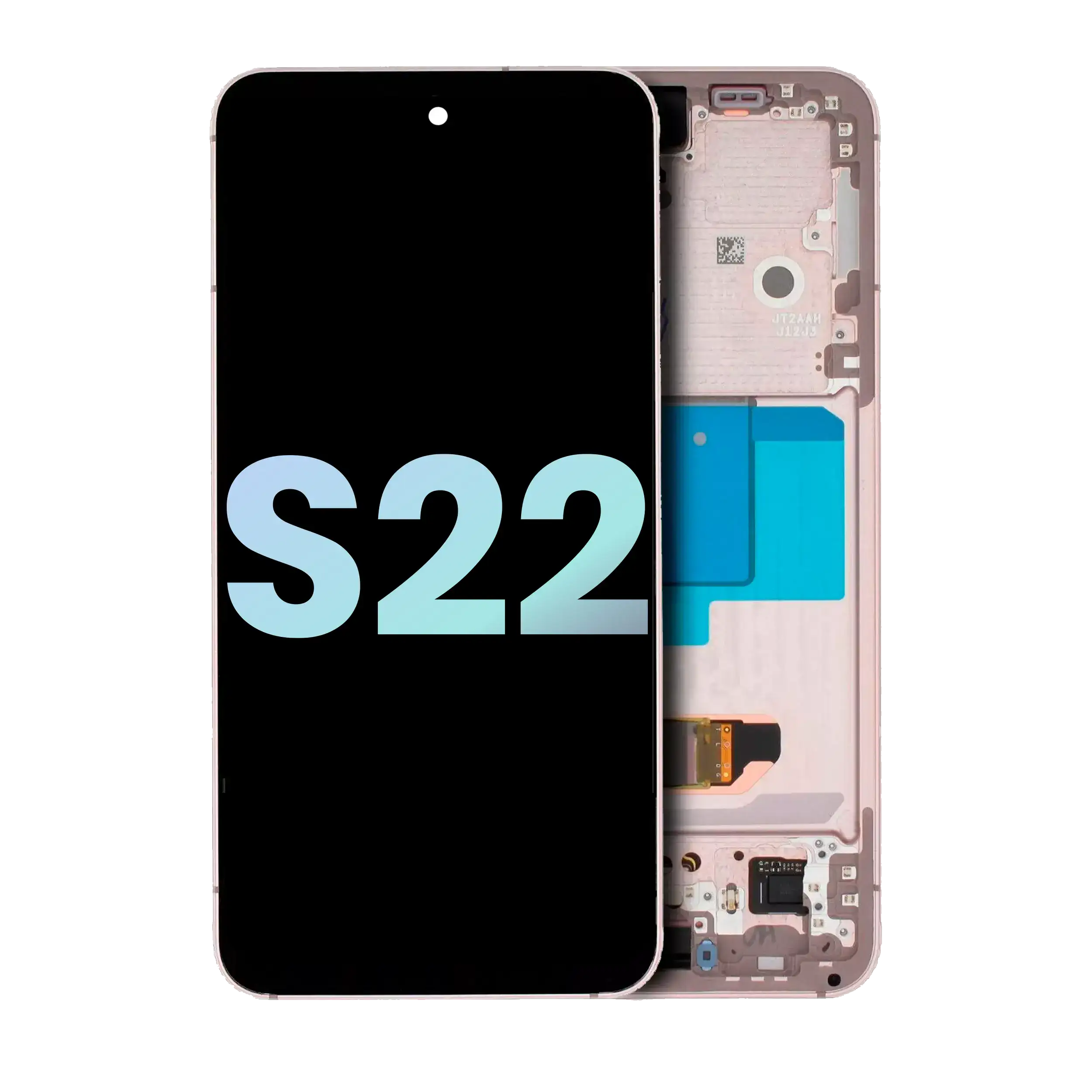 Oled Assembly With Frame Compatible For Samsung Galaxy S22 5G (Service Pack) (Pink Gold)