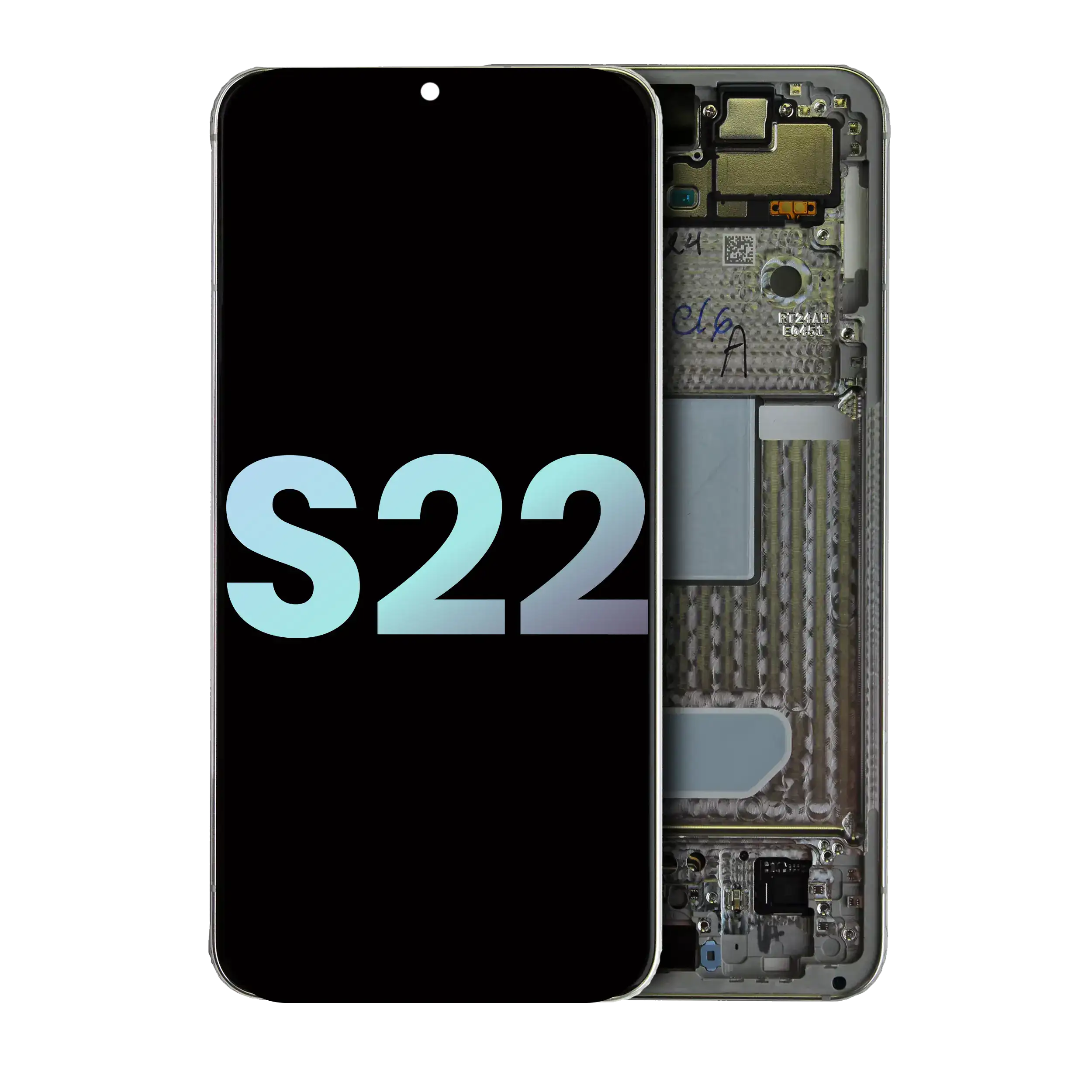 Oled Assembly With Frame Compatible For Samsung Galaxy S22 5G (Service Pack) (White)