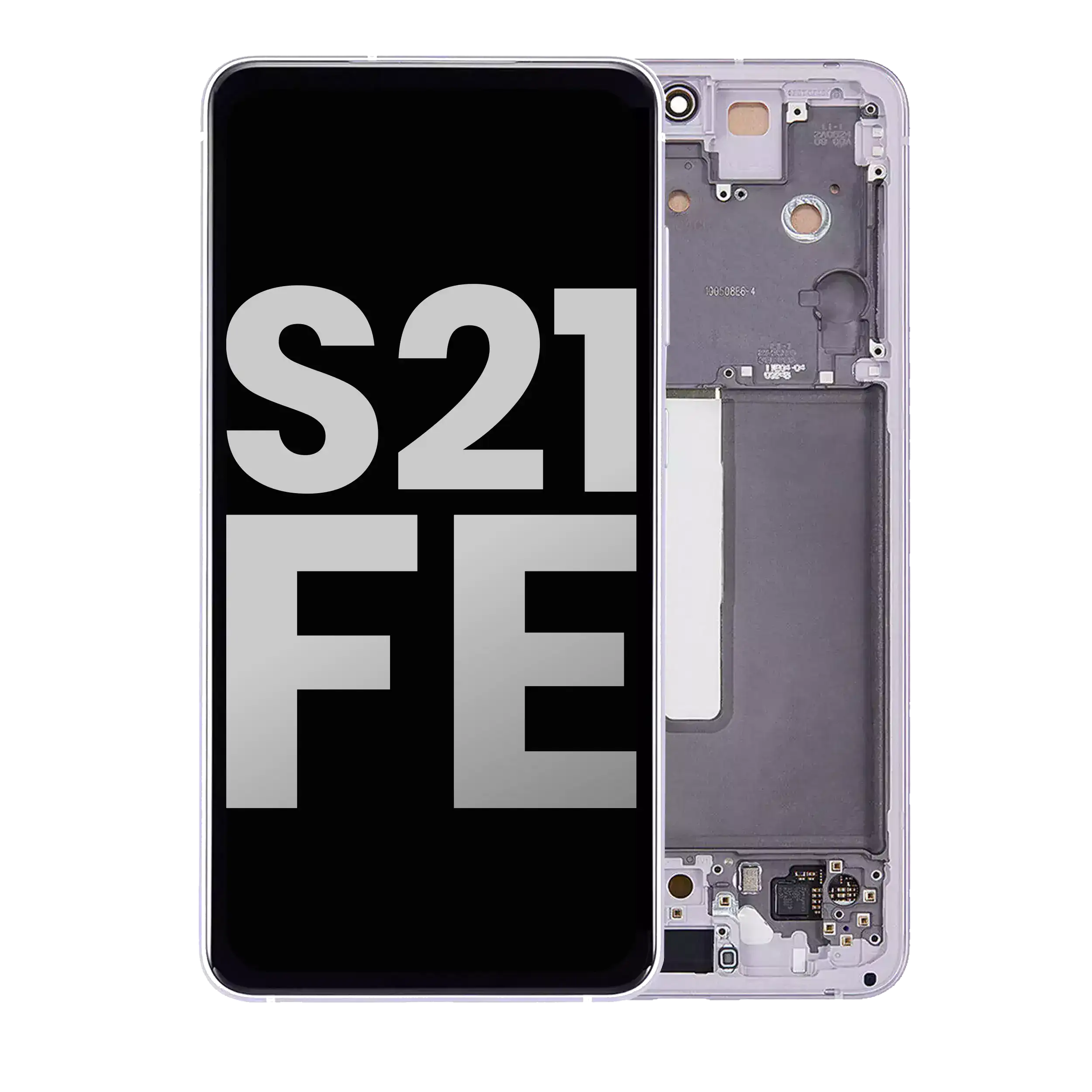 Oled Assembly With Frame Compatible For Samsung Galaxy S21 Fe 5G (Us & International) (Used  Pull: Grade B/C) (Lavender)