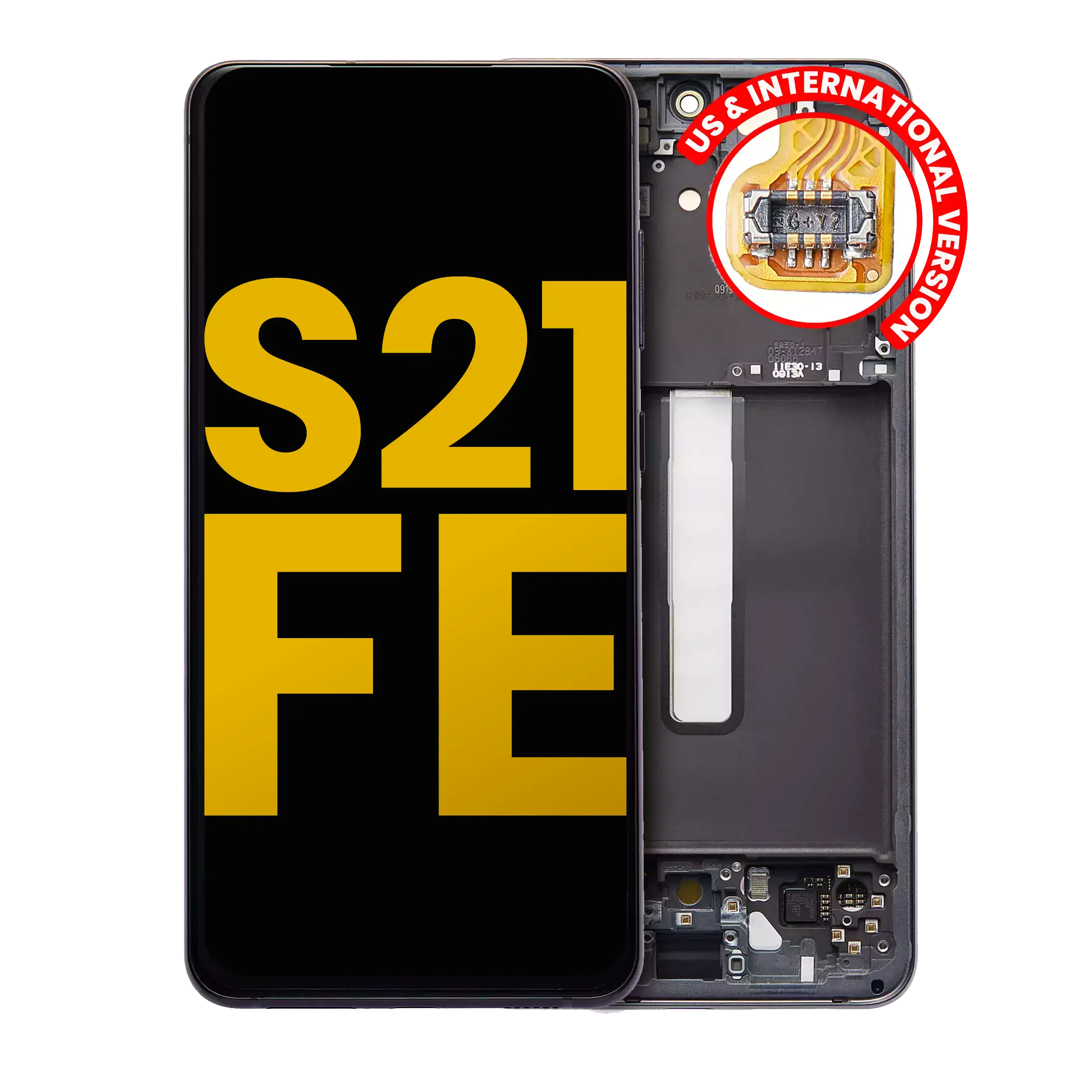 Oled Assembly With Frame Compatible For Samsung Galaxy S21 Fe 5G (Us & International Version) (Refurbished) (Graphite)