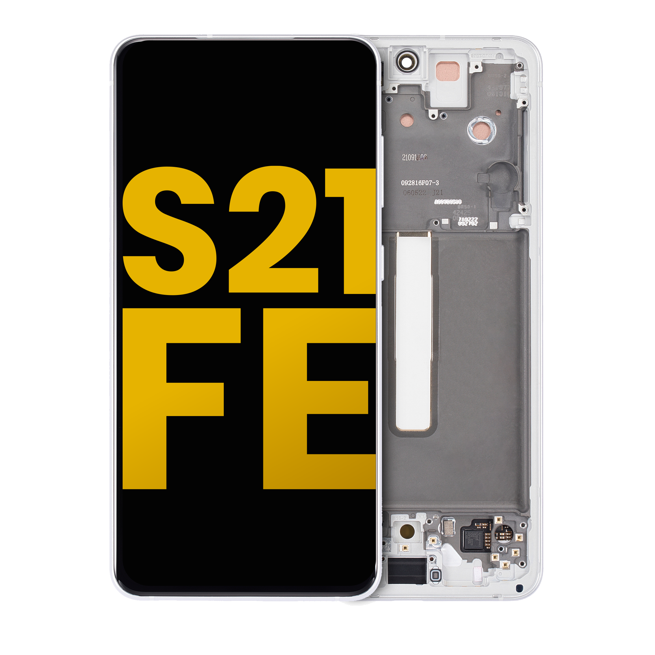 Oled Assembly With Frame Compatible For Samsung Galaxy S21 Fe 5G (Us & International) (Refurbished) (White)