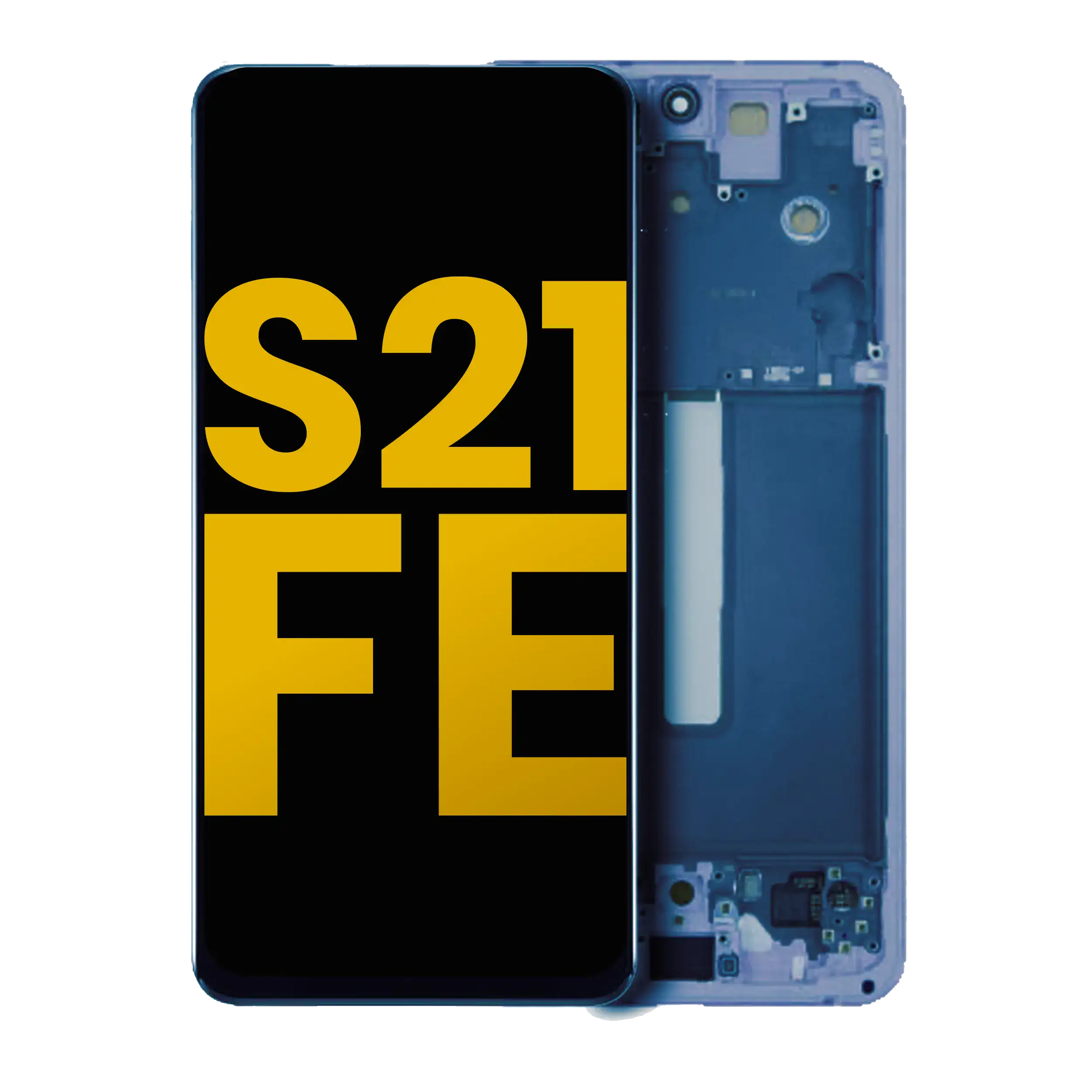 Oled Assembly With Frame Compatible For Samsung Galaxy S21 Fe 5G (Us & International) (Refurbished) (Blue)