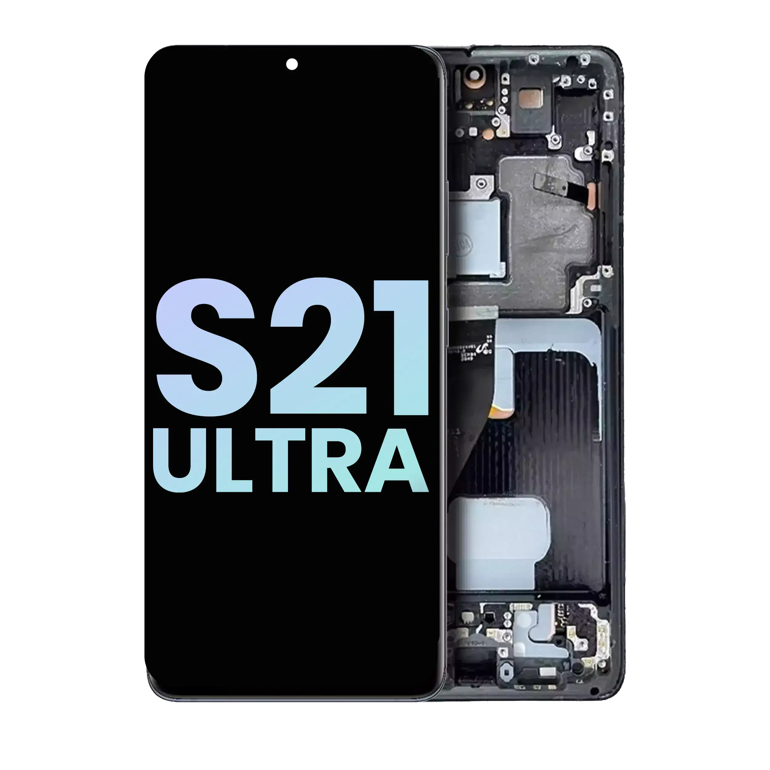 Oled Assembly With Frame Compatible For Samsung Galaxy S21 Ultra 5G (Service Pack) (Phantom Navy)