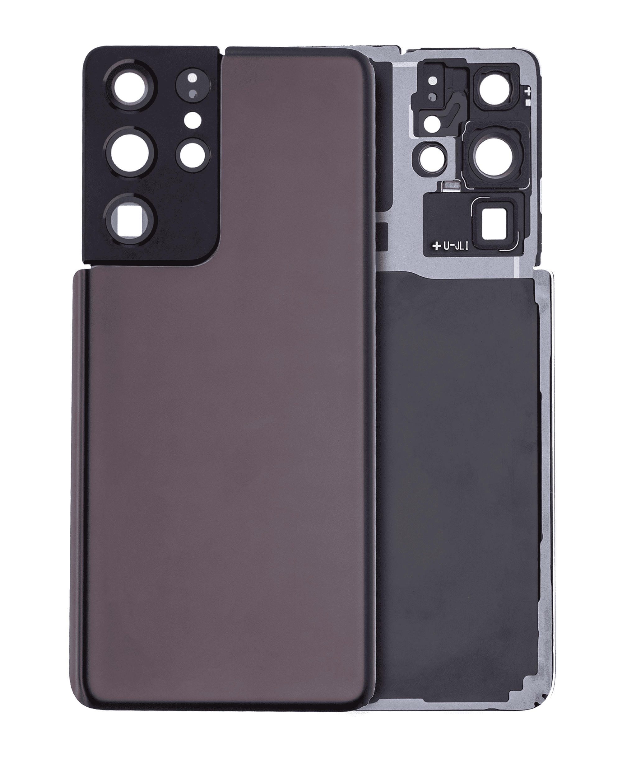 Back Cover Glass With Camera Lens Compatible For Samsung Galaxy S21 Ultra (No Logo) (Aftermarket Plus) (Phantom Brown)