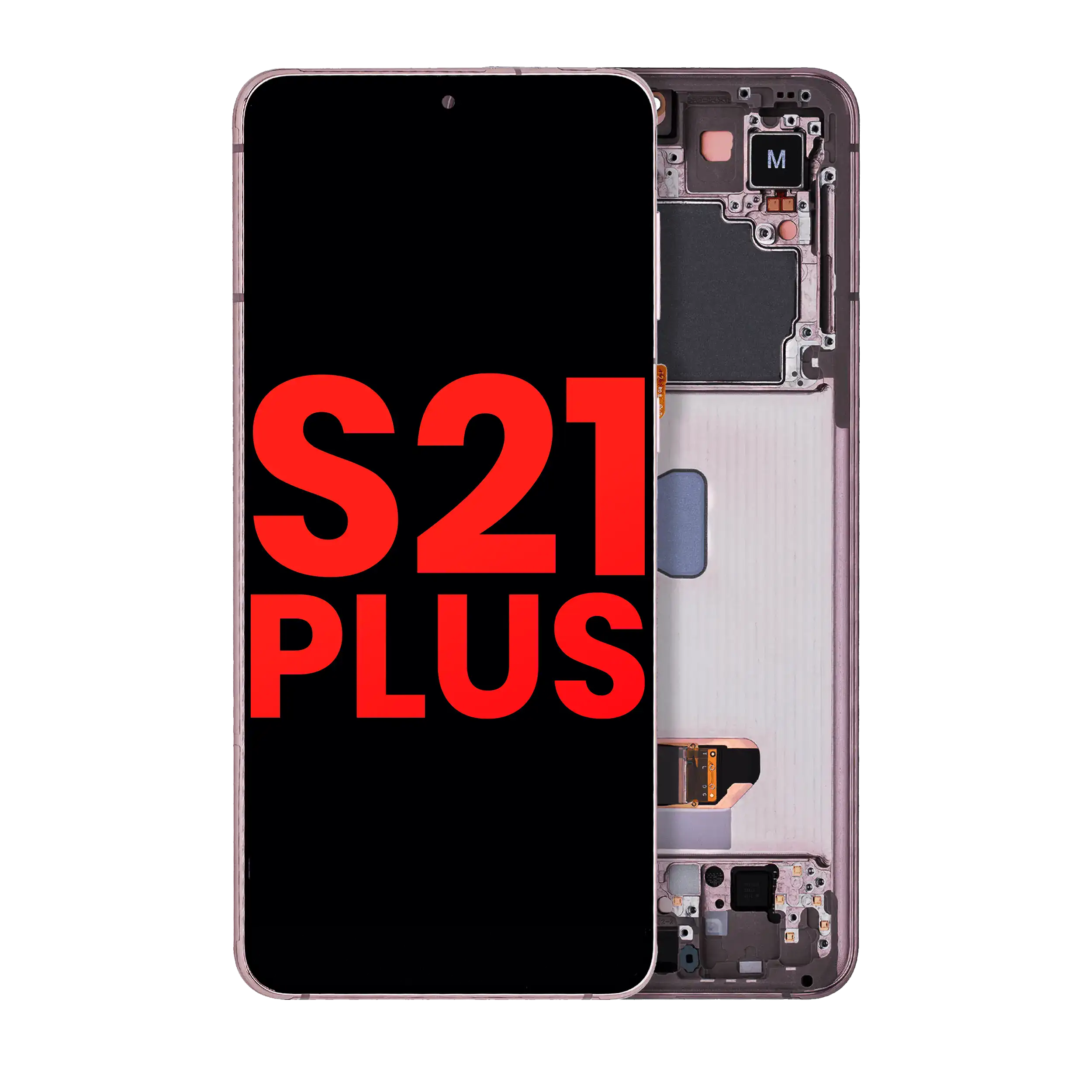 Oled Assembly With Frame Compatible For Samsung Galaxy S21 Plus 5G (Aftermarket Plus) (Phantom Violet / Pink / Gold)