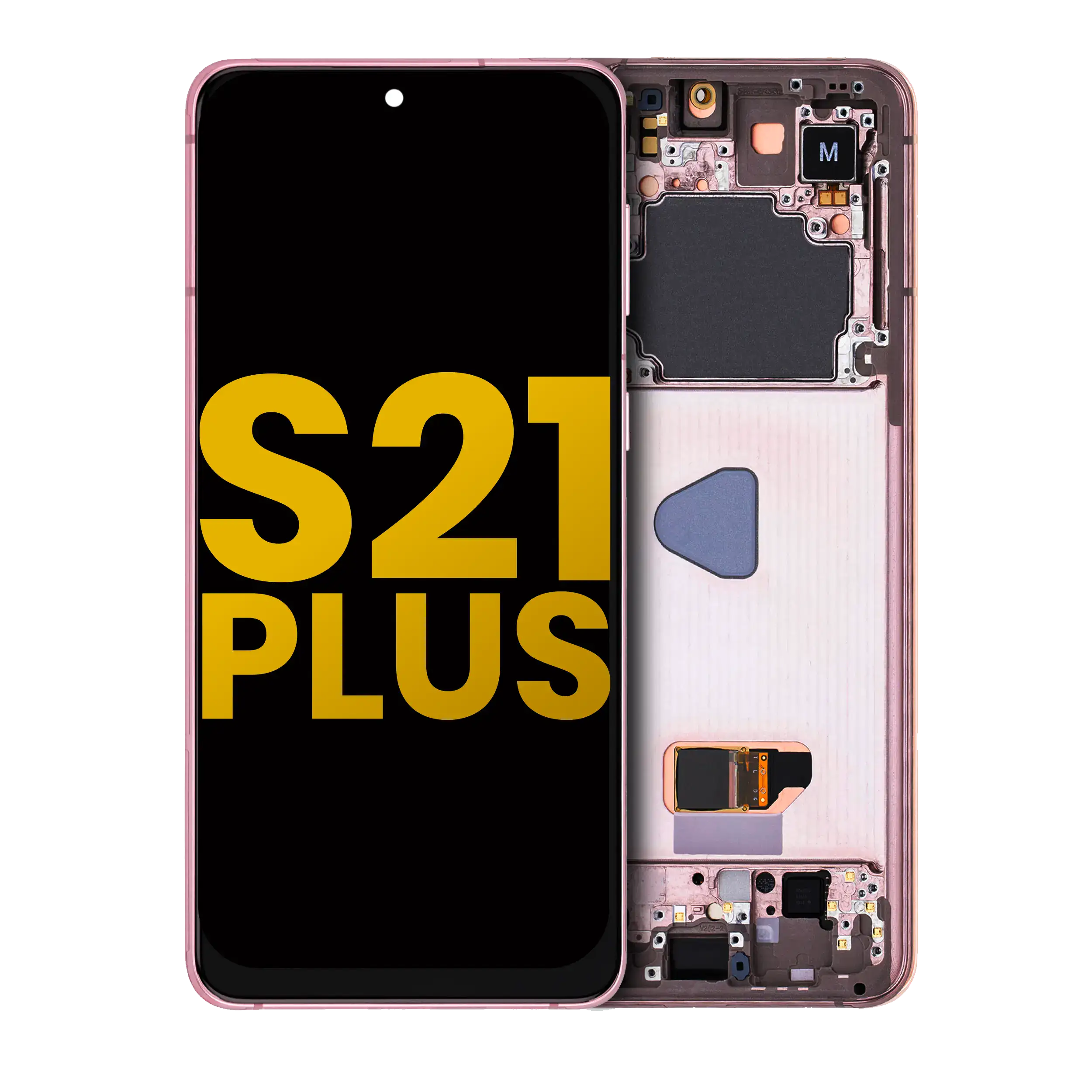 Oled Assembly With Frame Compatible For Samsung Galaxy S21 Plus 5G (Refurbished) (Phantom Violet / Pink / Gold)